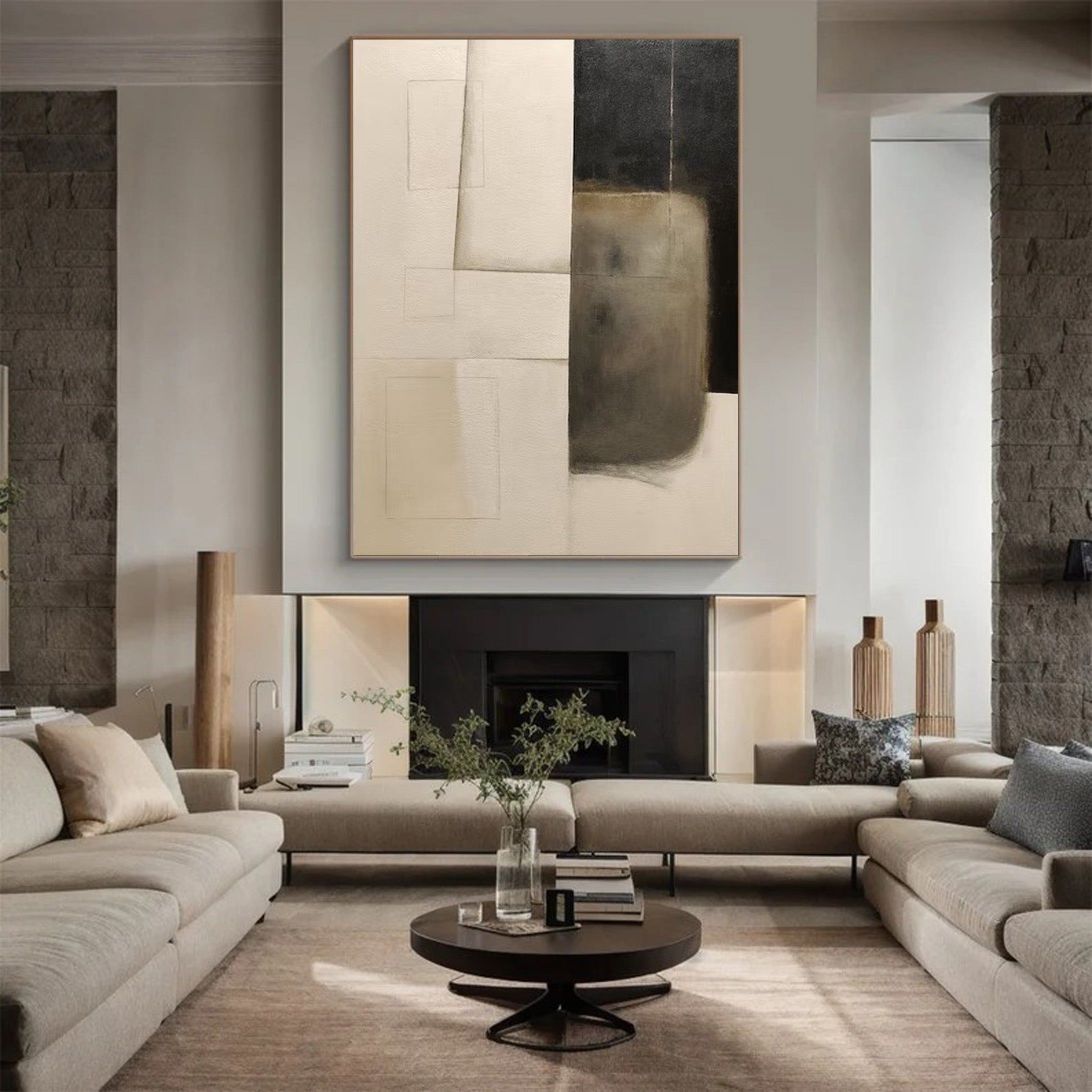 Imperfect Forms: Wabi-Sabi Inspired Abstract, Textured Art #BGA 112