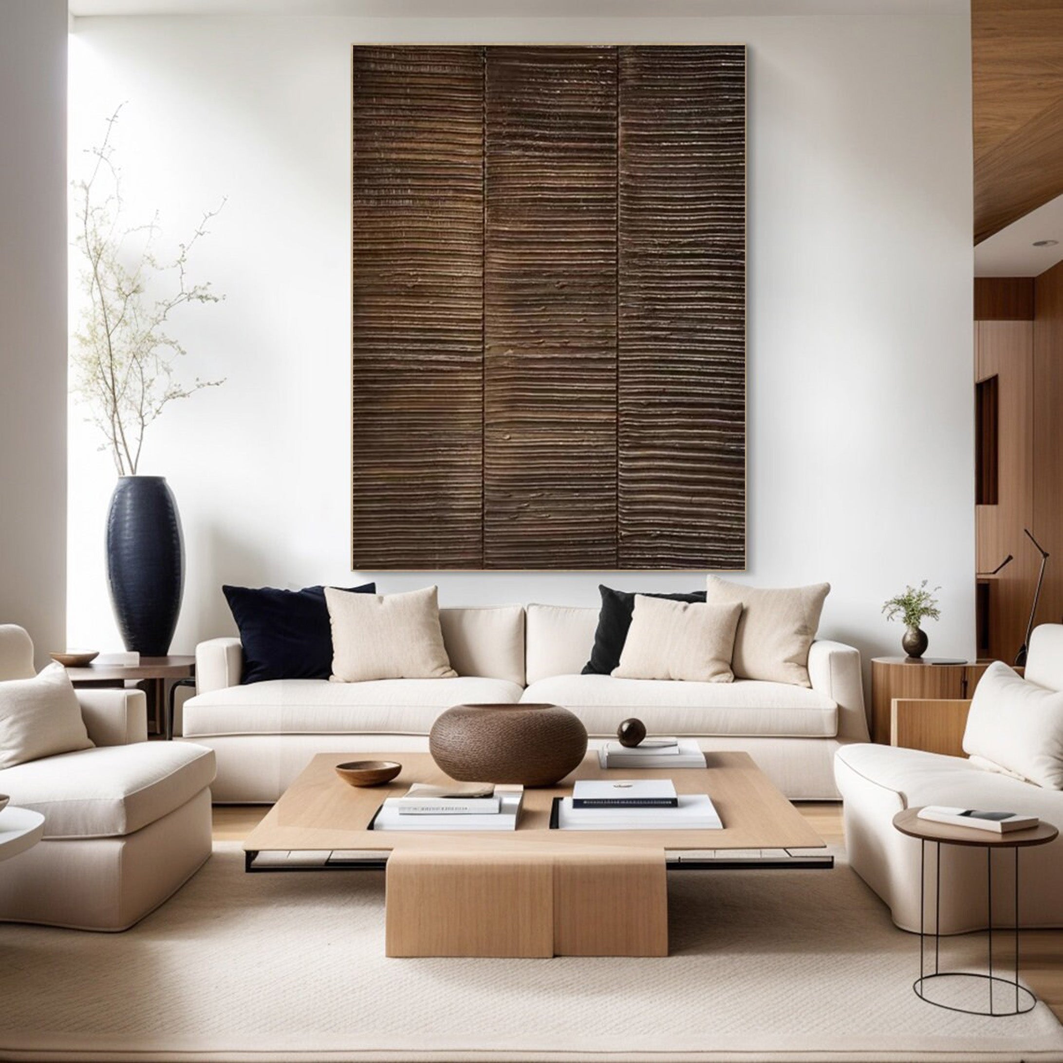Rustic Horizon: Organic Wood Art, Textured Wall Decor #BGA 118