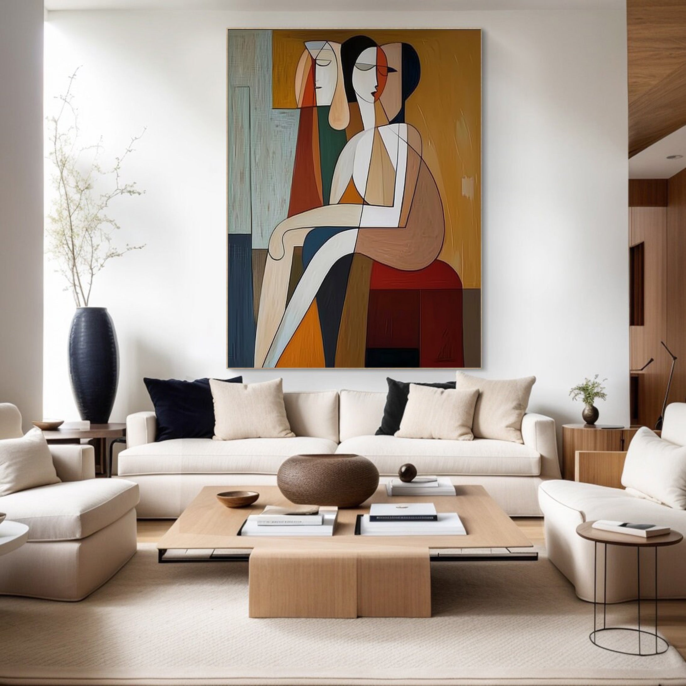 Contemporary Figurative Painting, Geometric Abstract Design #BGA 178