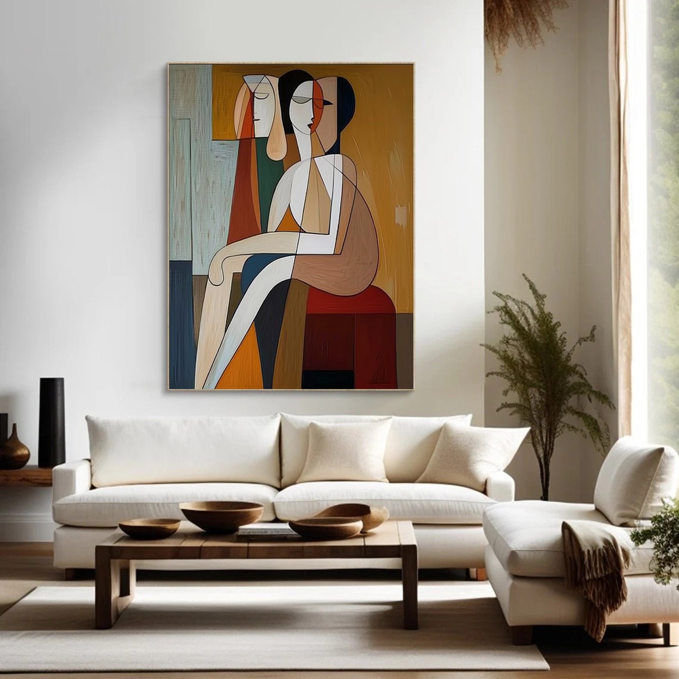 Contemporary Figurative Painting, Geometric Abstract Design #BGA 178