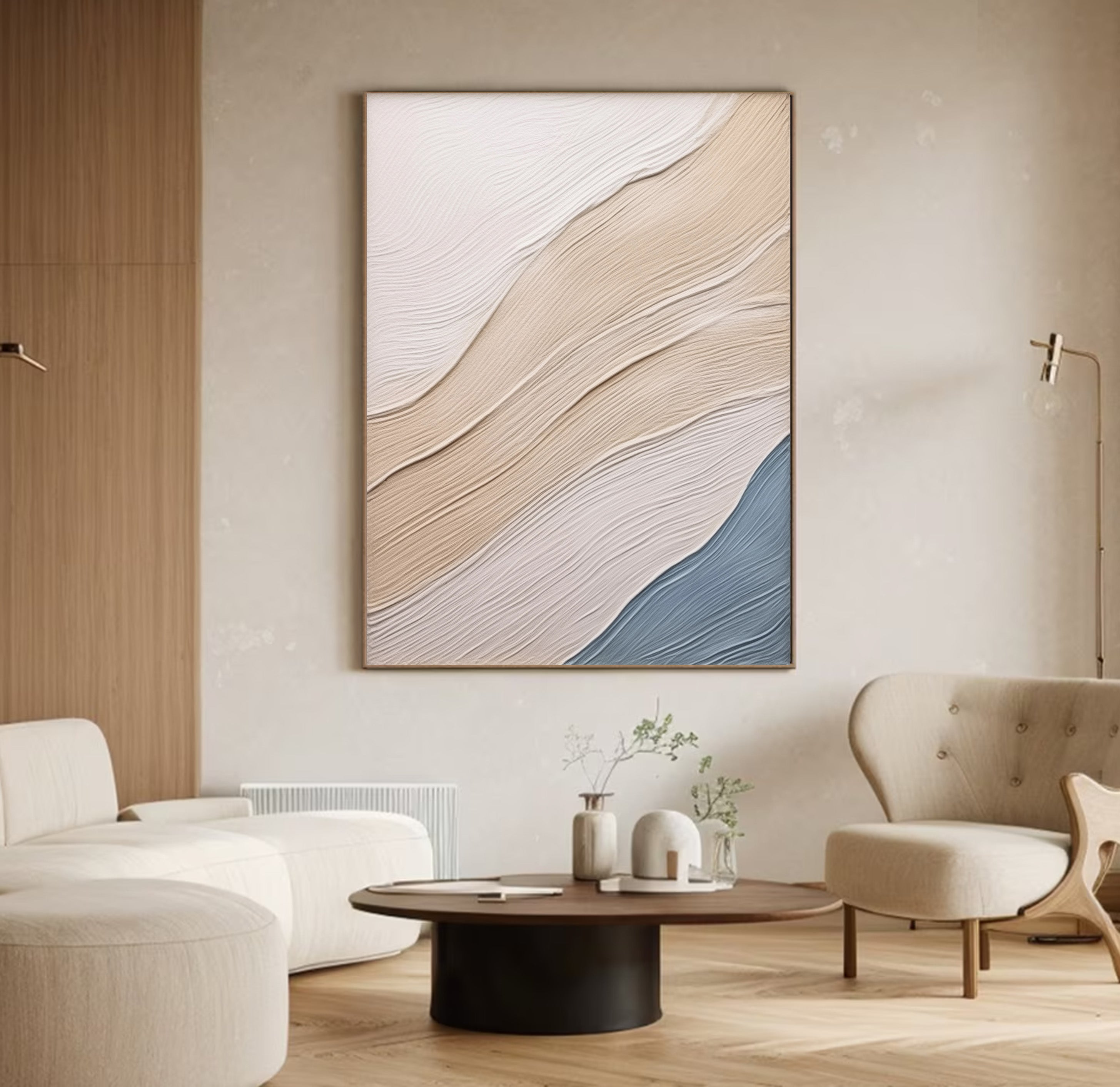 Contemporary 3D Abstract, Organic Linear Textured Wall Art #BGA 162