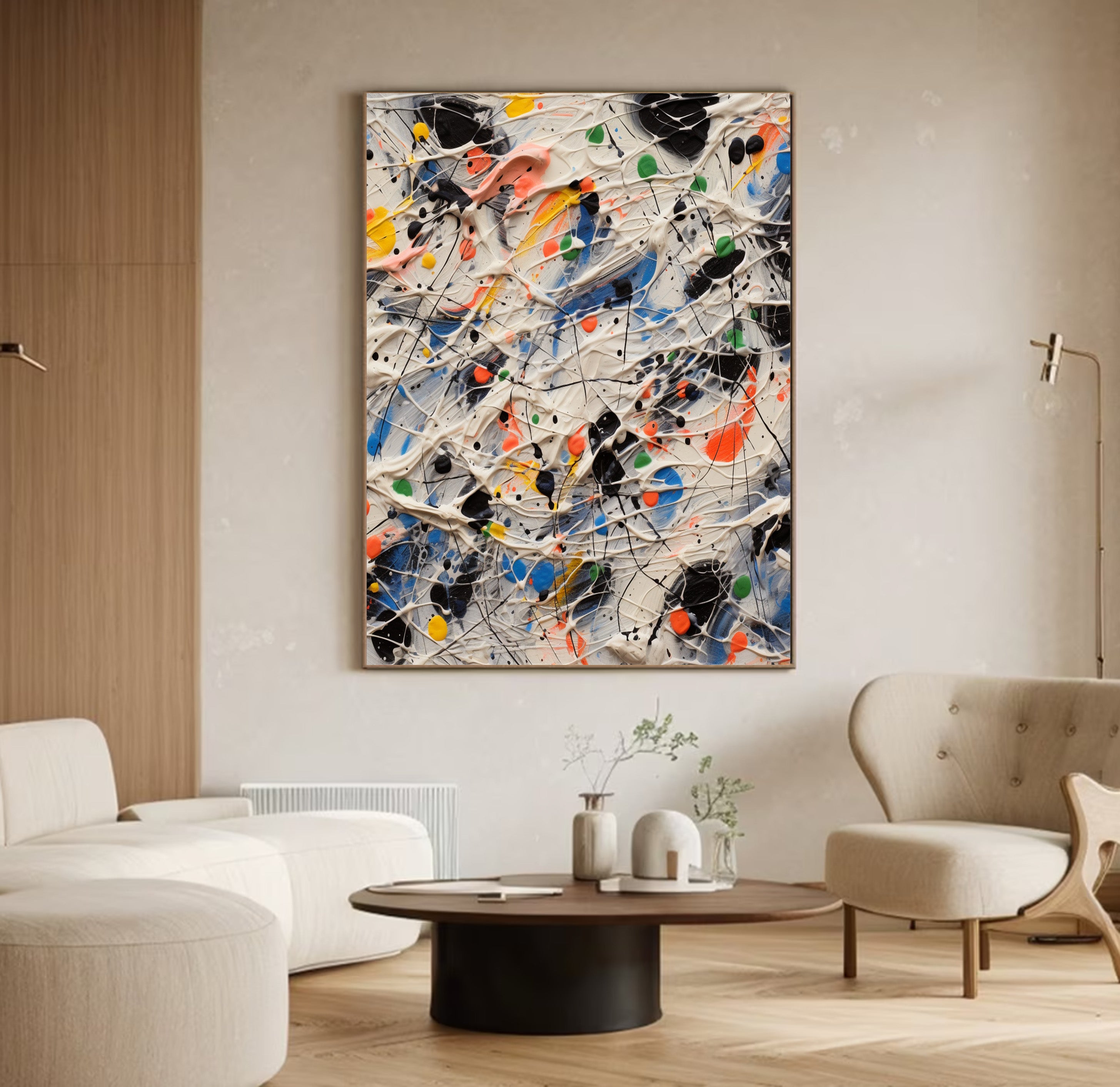 Abstract Splatter Wall Art, High-Energy Modern Canvas #BGA 161