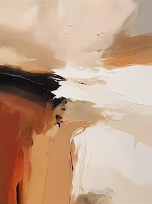 Warm Canvas: Set of 2 Abstract Art, Earthy Palette Design #BGA 130