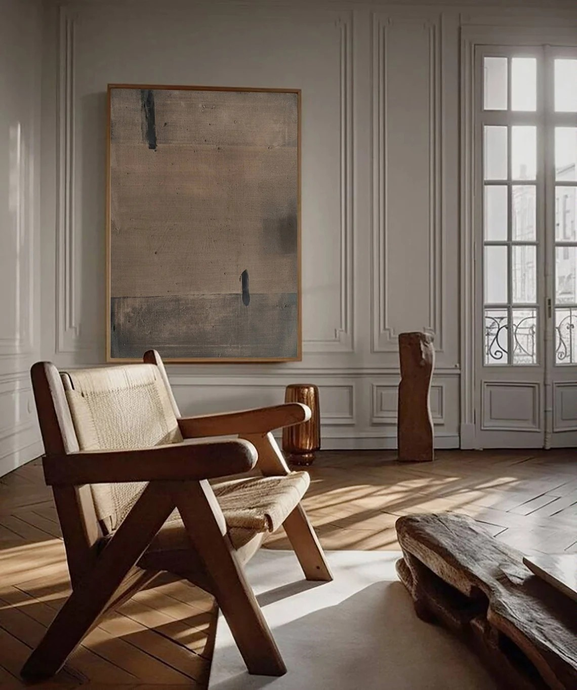 Modern Brown Abstract, Wabi-Sabi Inspired Wall Decor #BGA 105