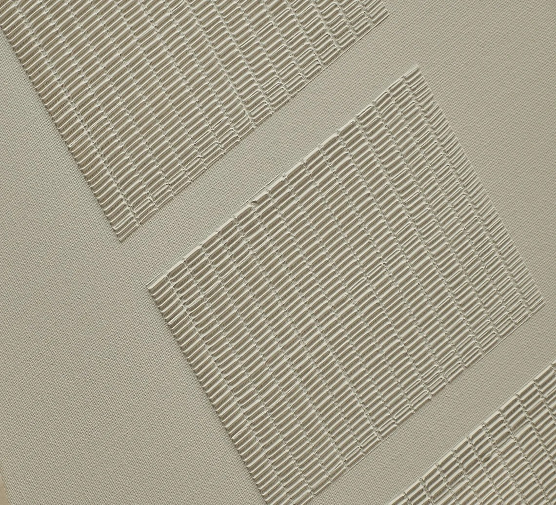 Neutral Palette Grid Art, Contemporary Line Painting #BGA 085