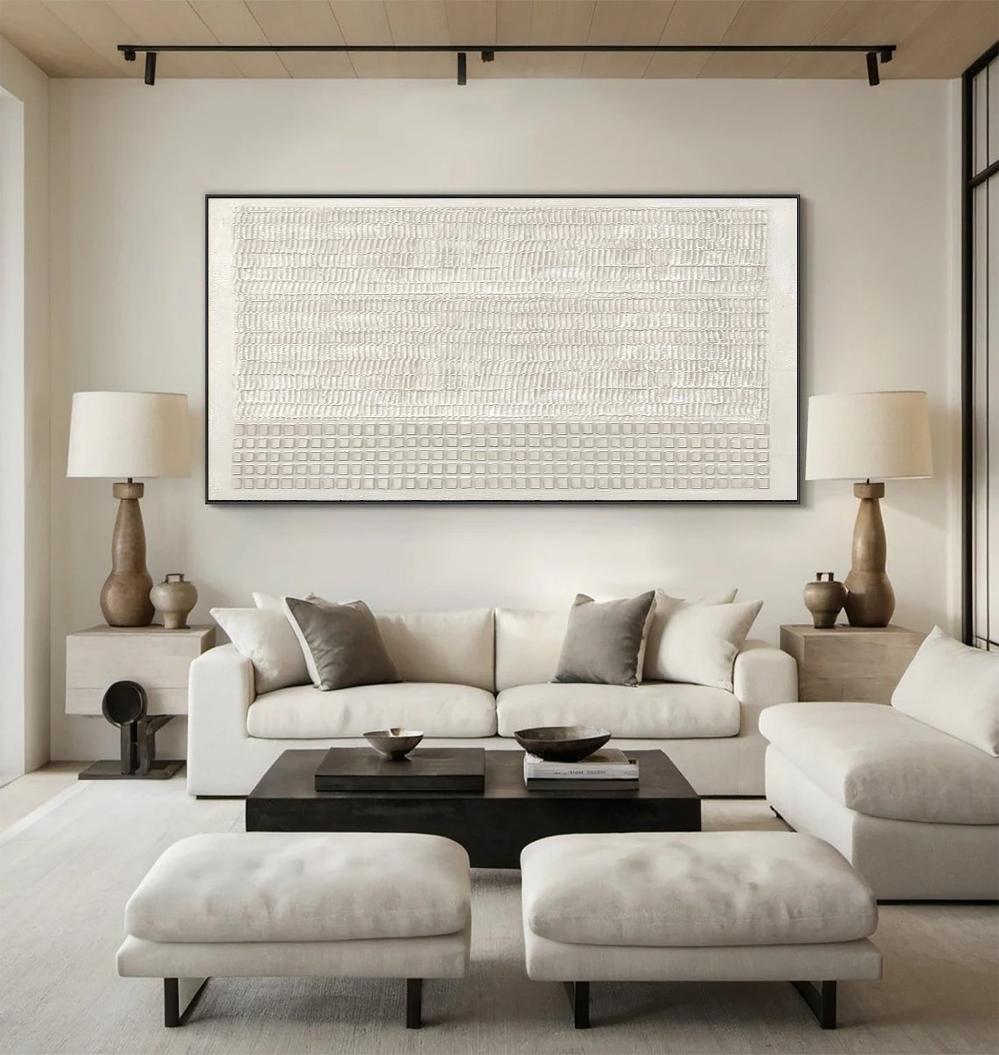 Abstract Textured Wall Decor Contemporary Living Room #WG 028