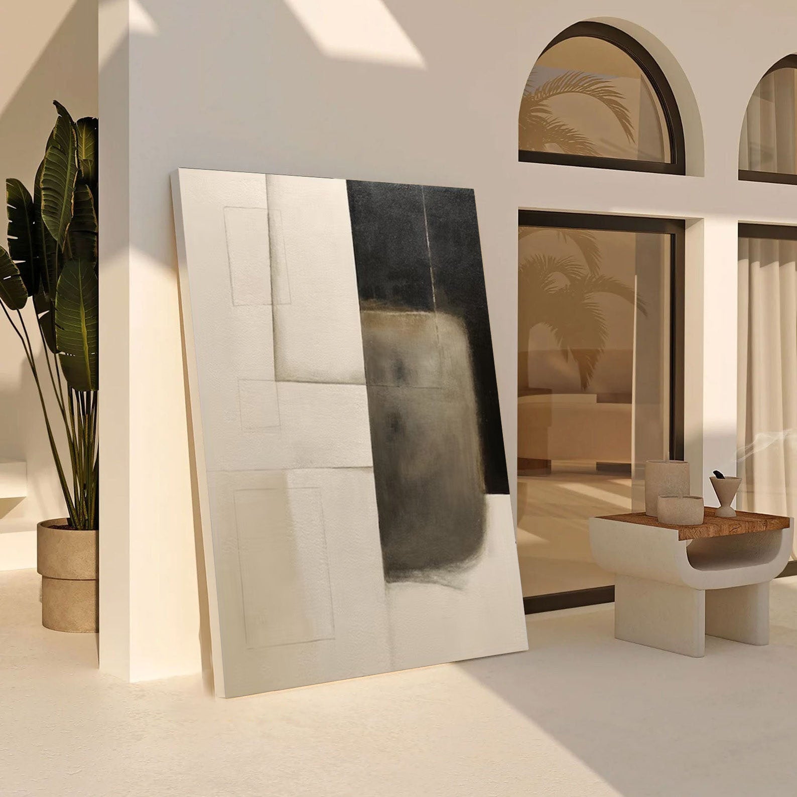 Imperfect Forms: Wabi-Sabi Inspired Abstract, Textured Art #BGA 112