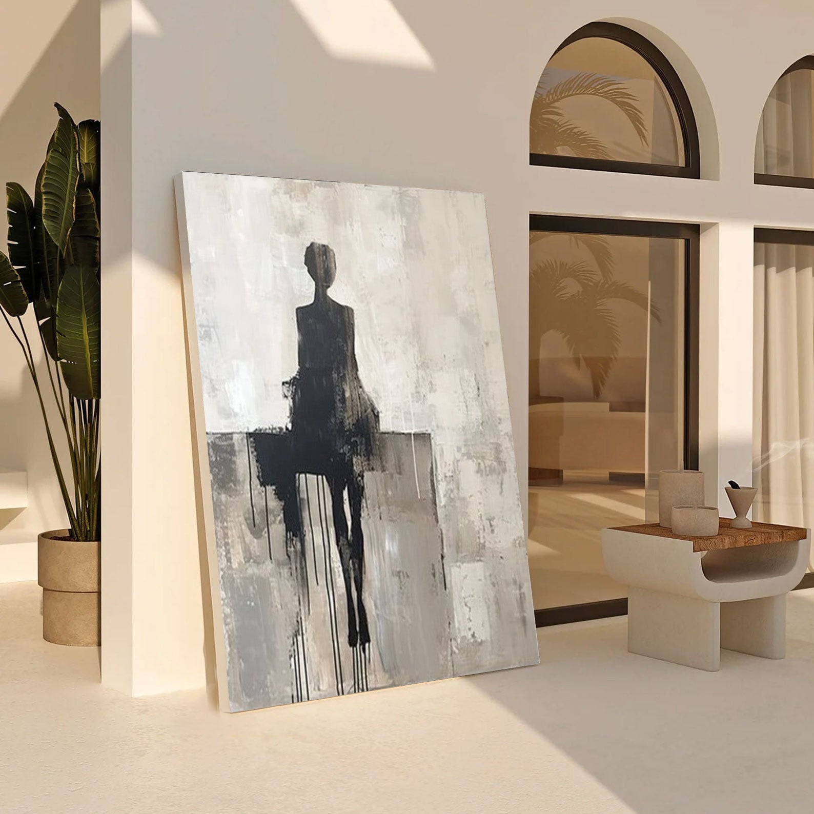 Echo of Self: Abstract Figure Painting, Contemporary Wall Art #BGA 125