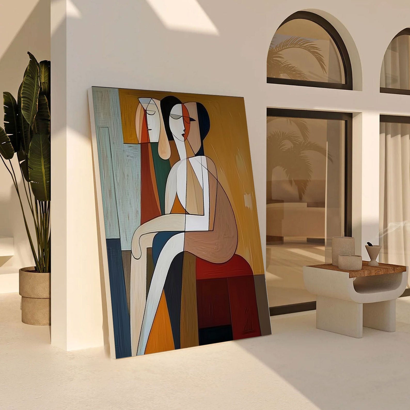 Contemporary Figurative Painting, Geometric Abstract Design #BGA 178