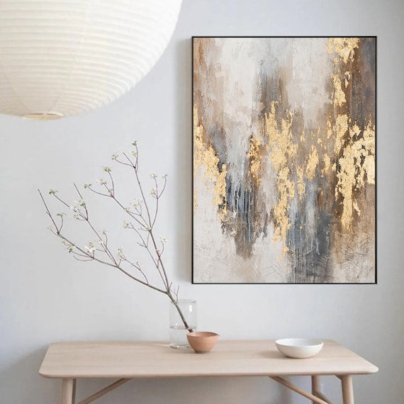 Beige & Brown Abstract Painting #BBA 007