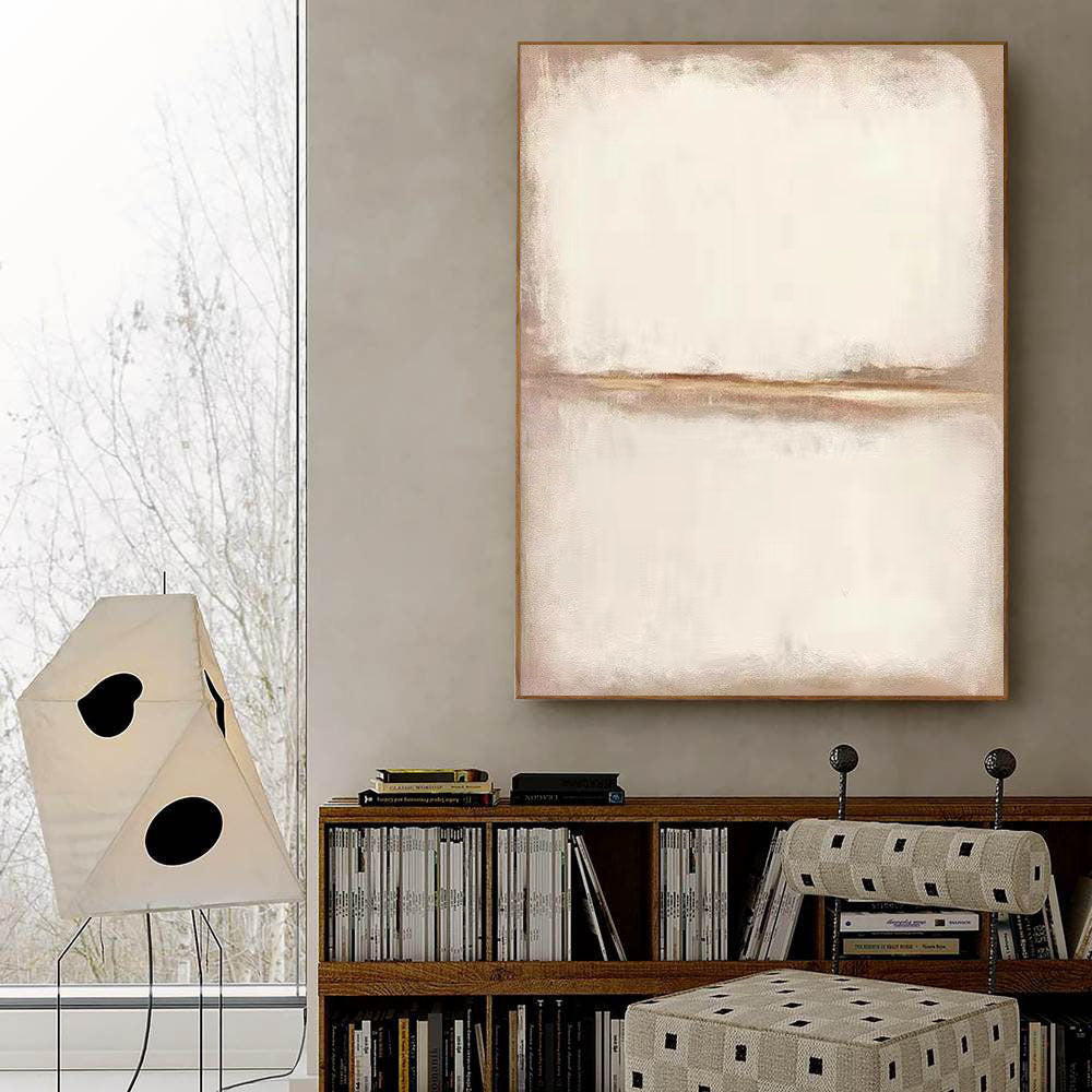 Beige & Brown Abstract Painting #LL 044