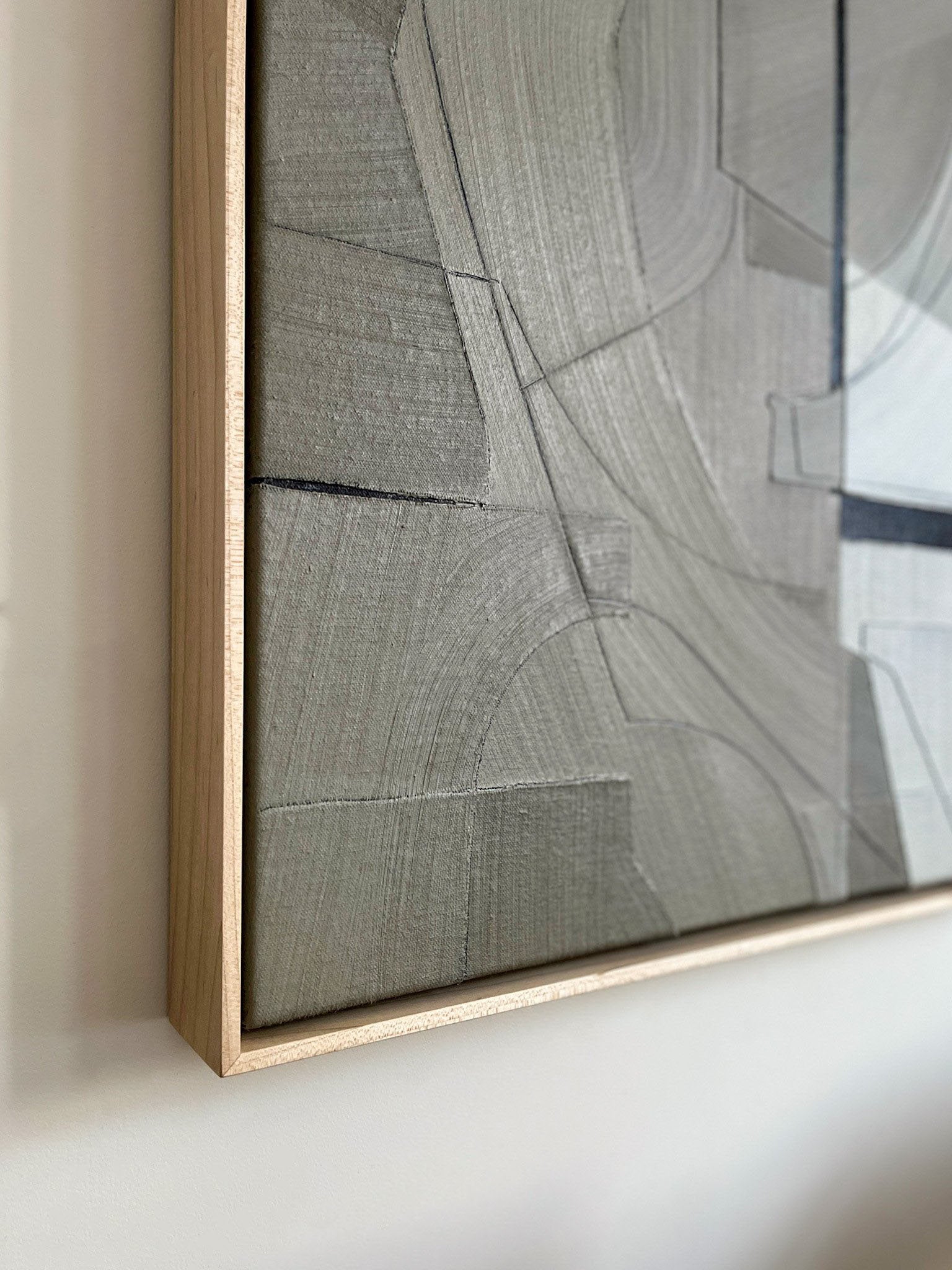 Beige & Brown Abstract Painting #LL 008