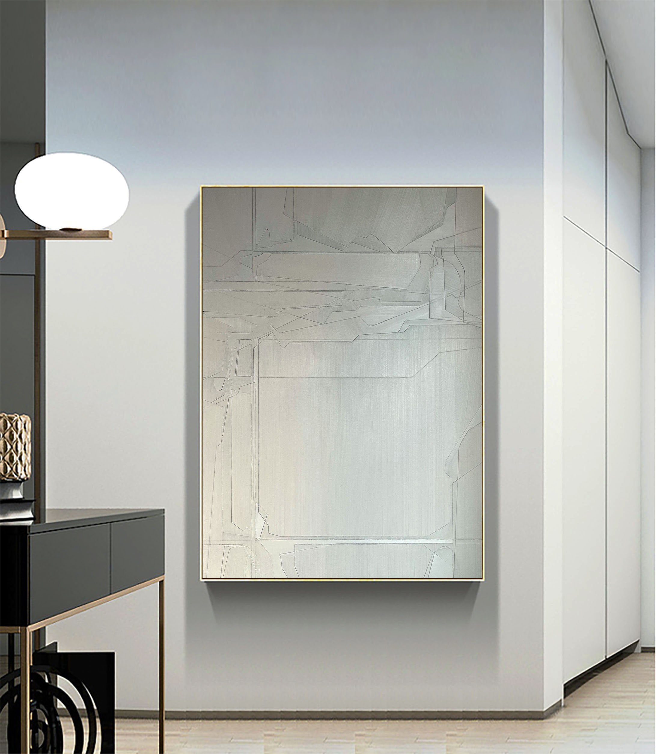 White Abstract Painting #LL 005
