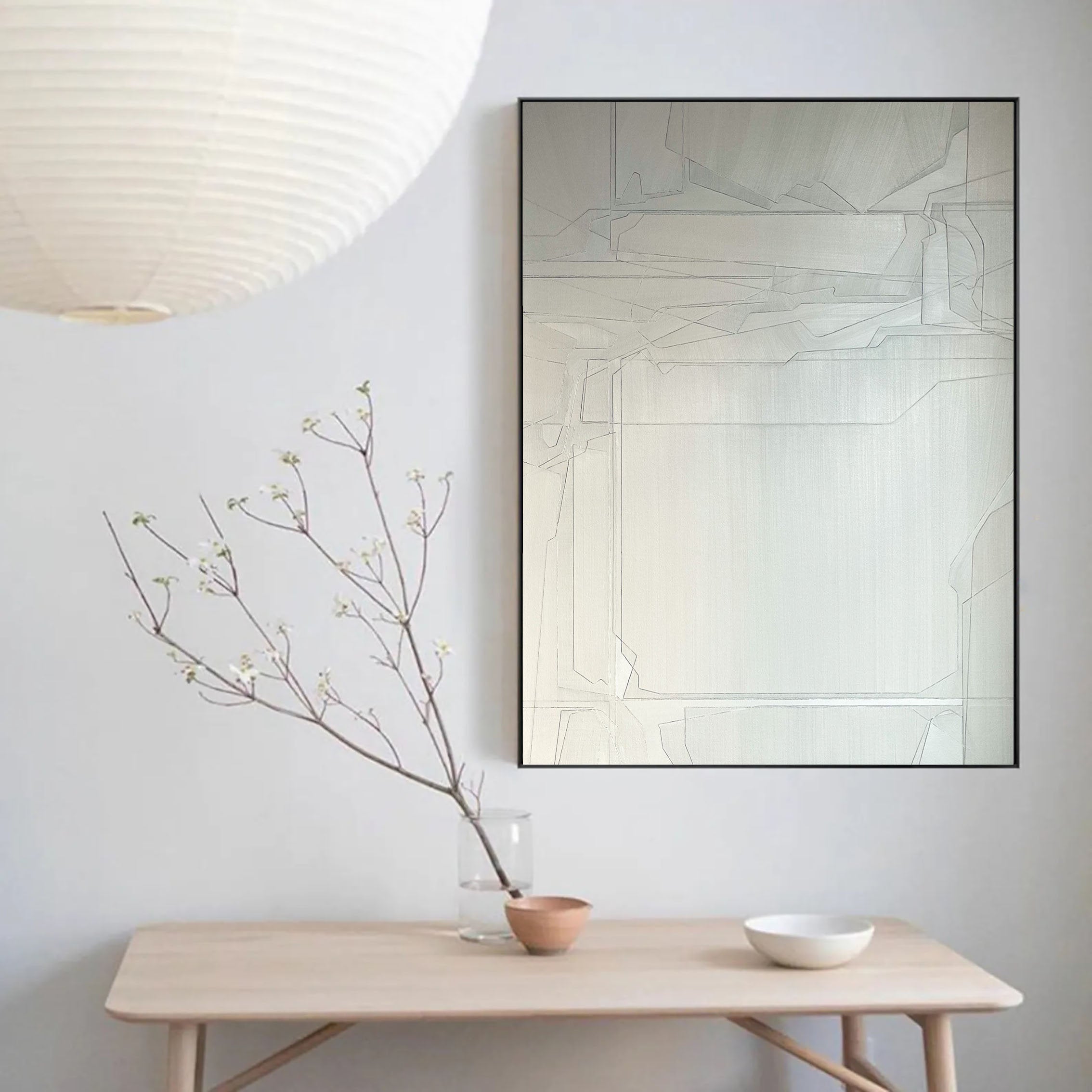 White Abstract Painting #LL 005