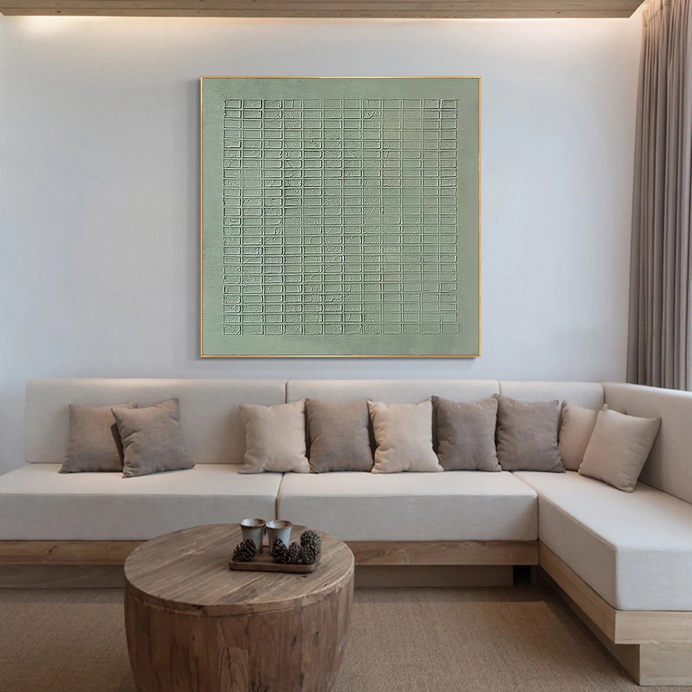 Blue & Green Abstract Painting #LL 009