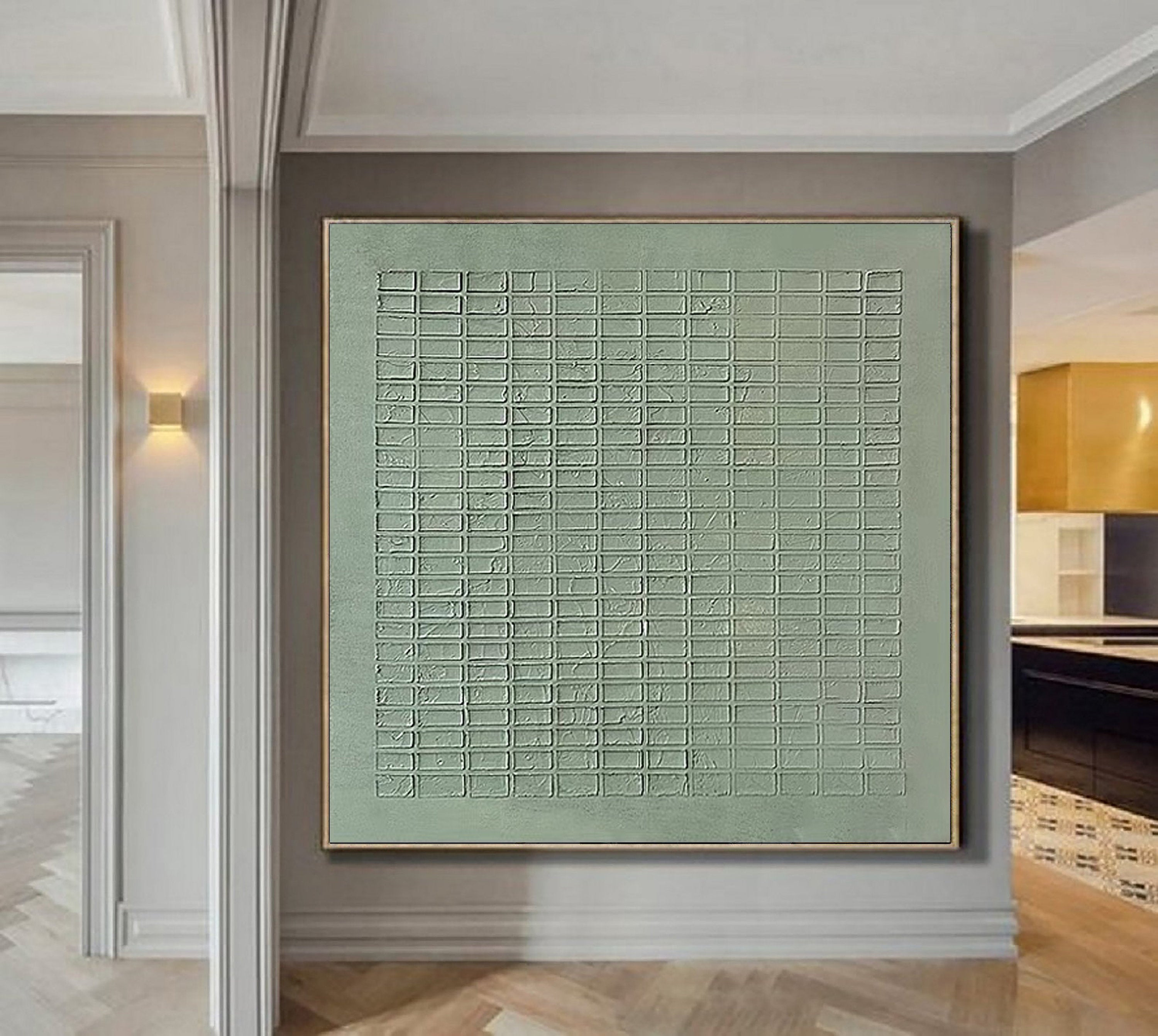 Blue & Green Abstract Painting #LL 009