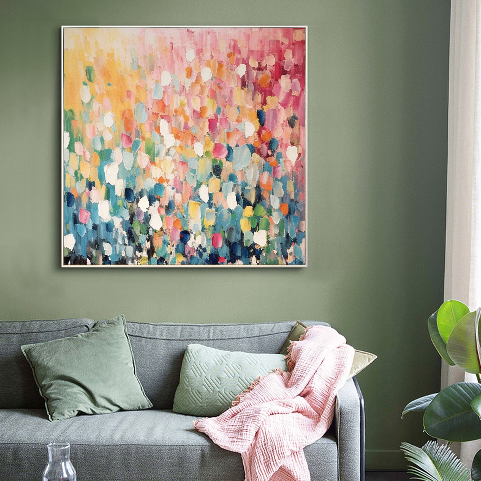 Colorful Abstract Canvas Painting for Modern Home Decor #CAP 001