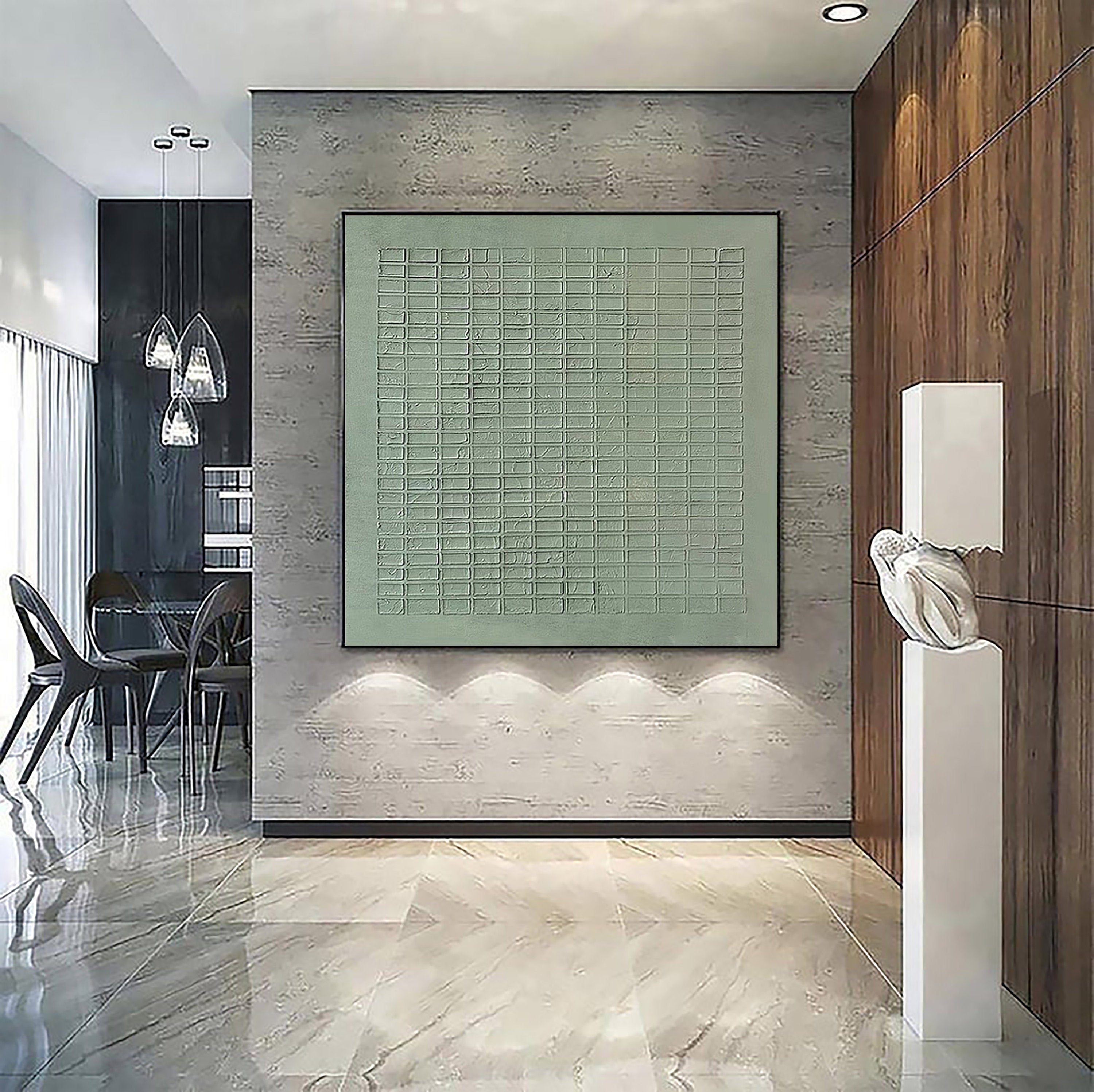 Blue & Green Abstract Painting #LL 009