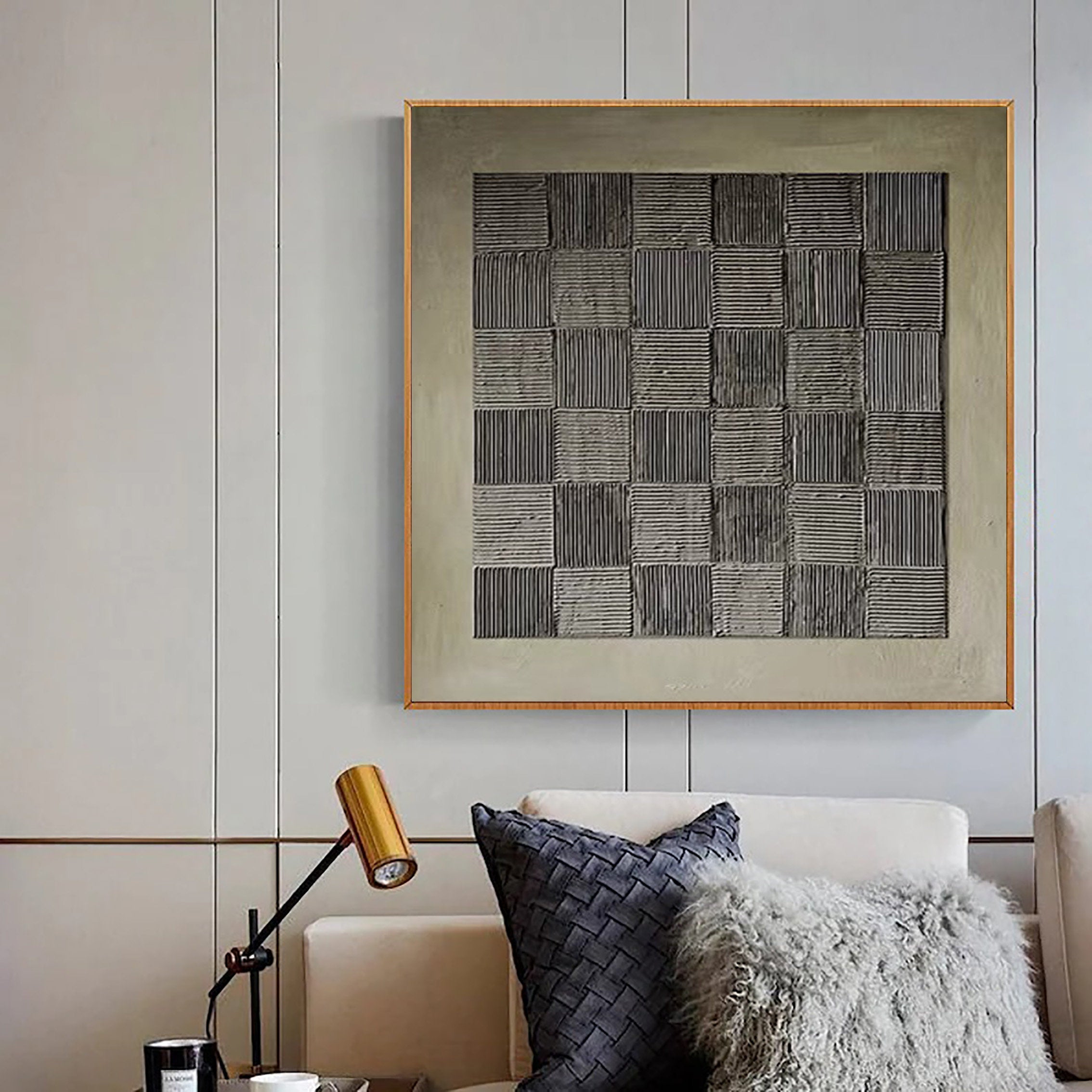 Blue & Green Abstract Painting #LL 011