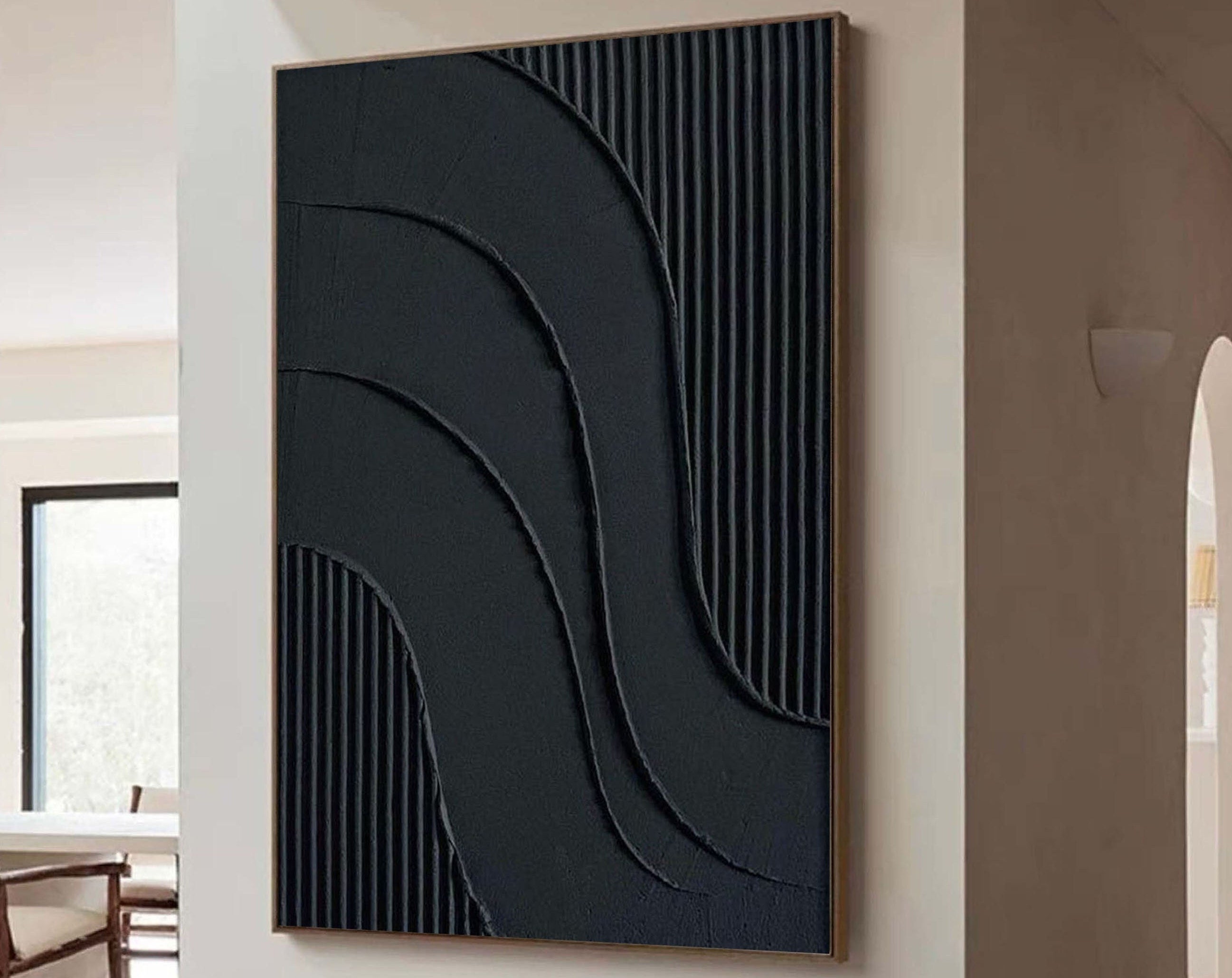 Black & White Abstract Painting #CXA 002