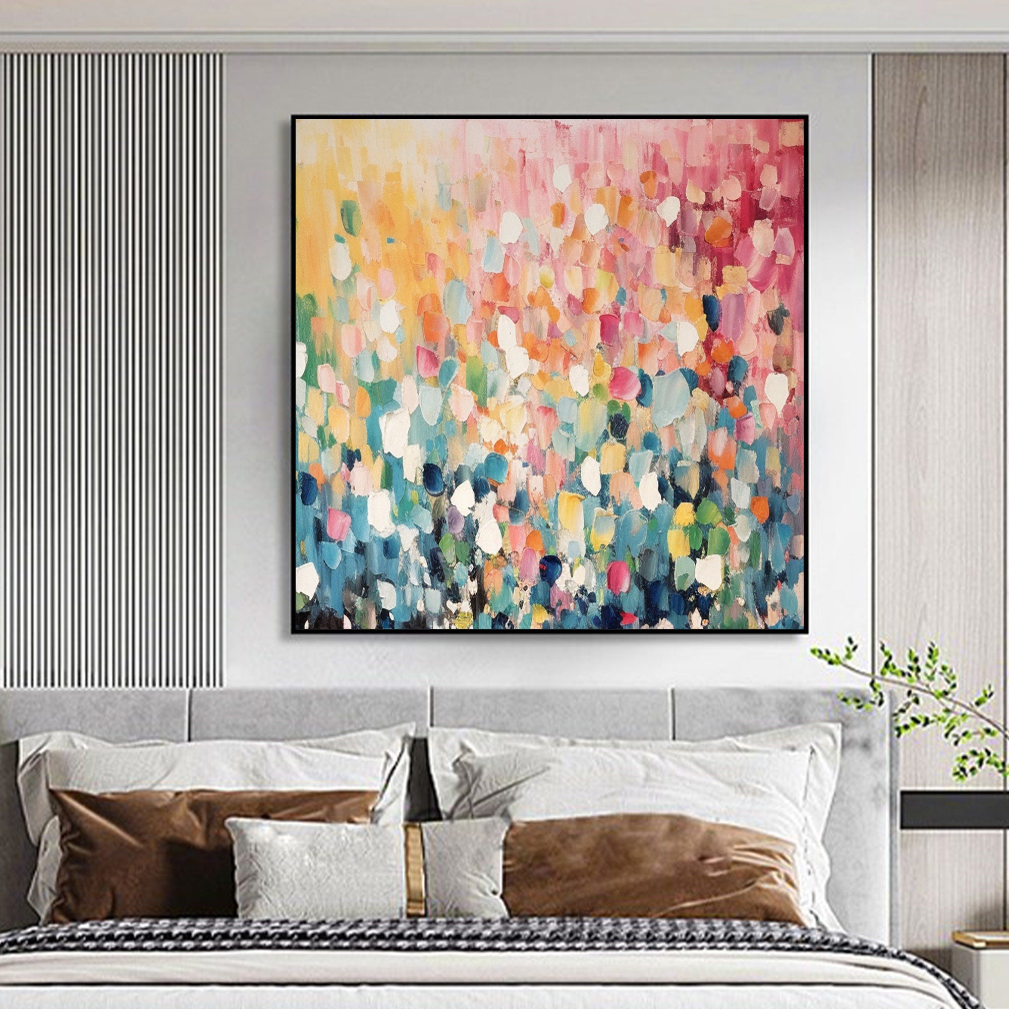 Colorful Abstract Canvas Painting for Modern Home Decor #CAP 001