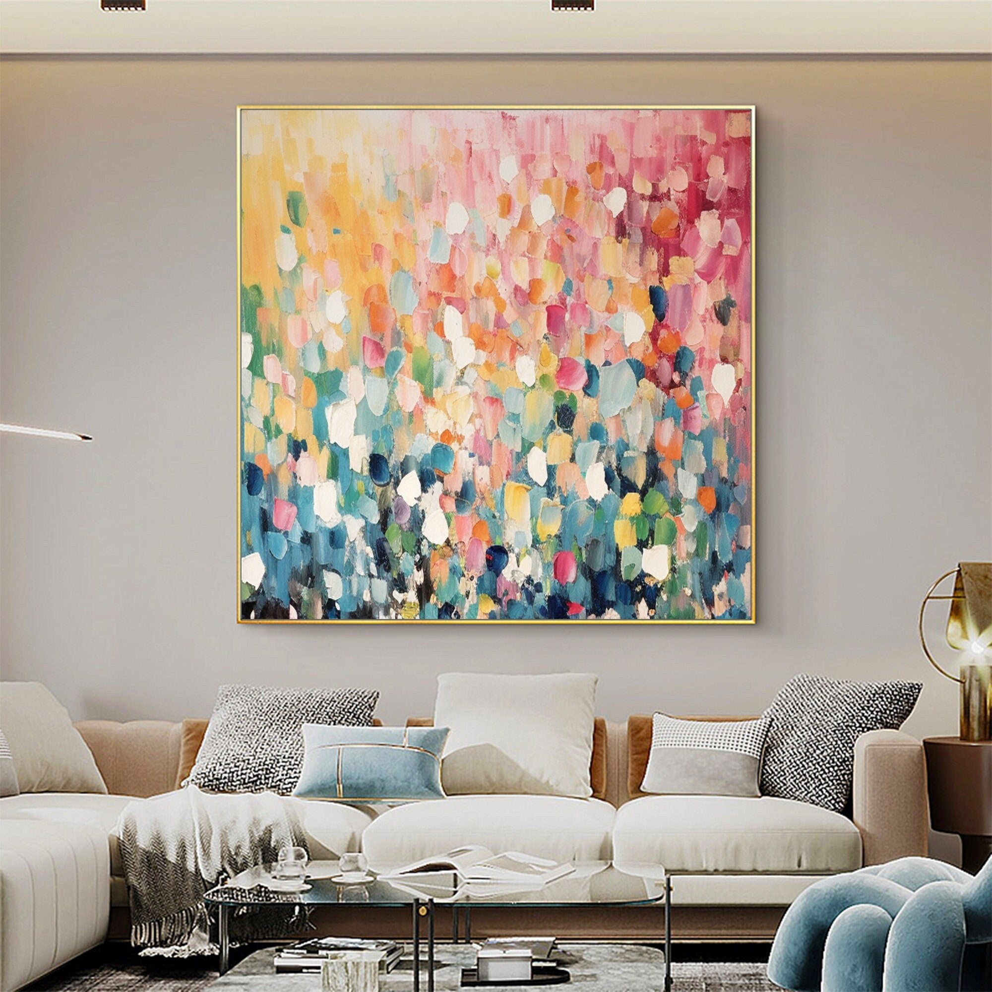 Colorful Abstract Canvas Painting for Modern Home Decor #CAP 001