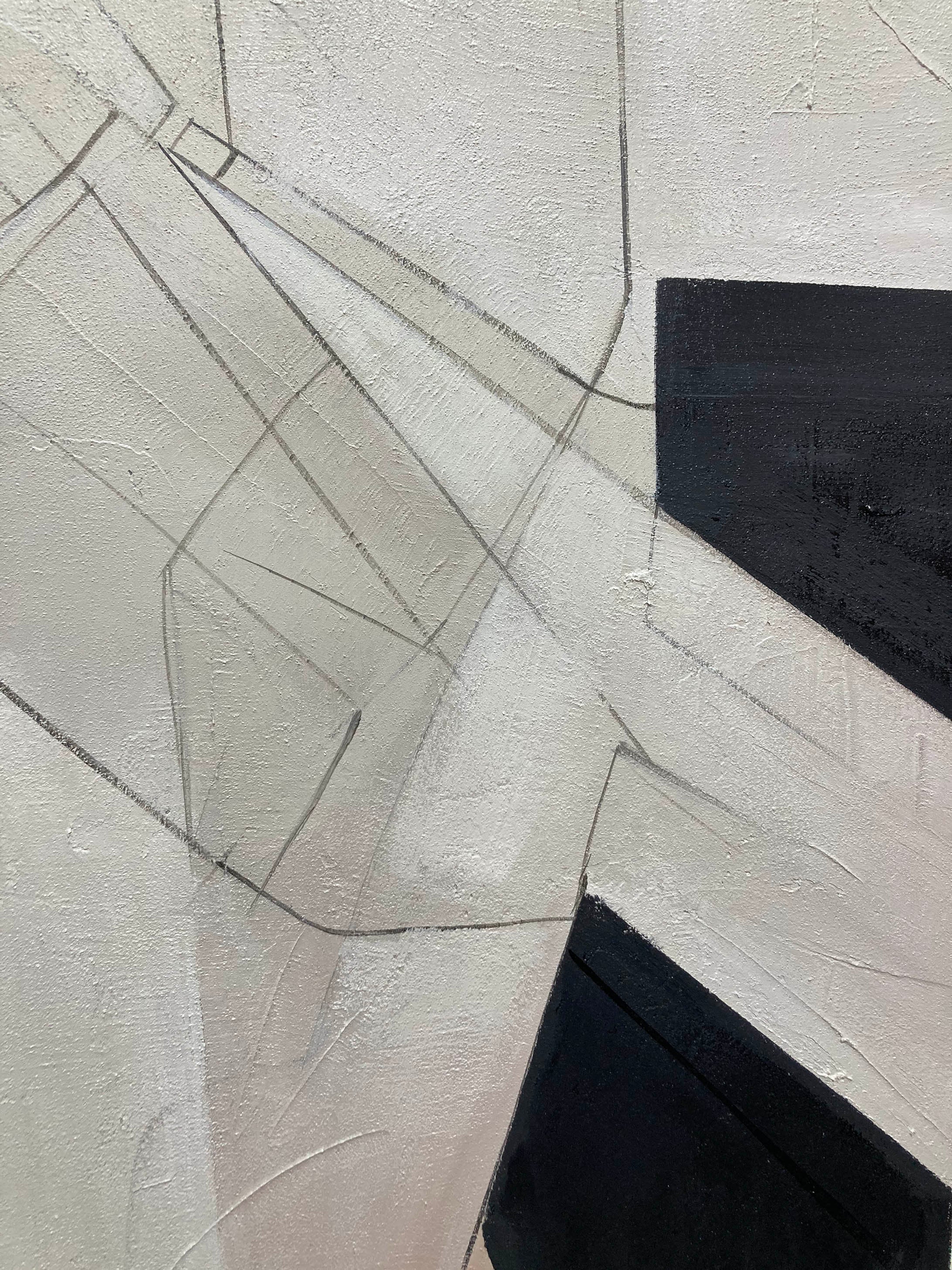 Beige & Brown Abstract Painting #LL 025