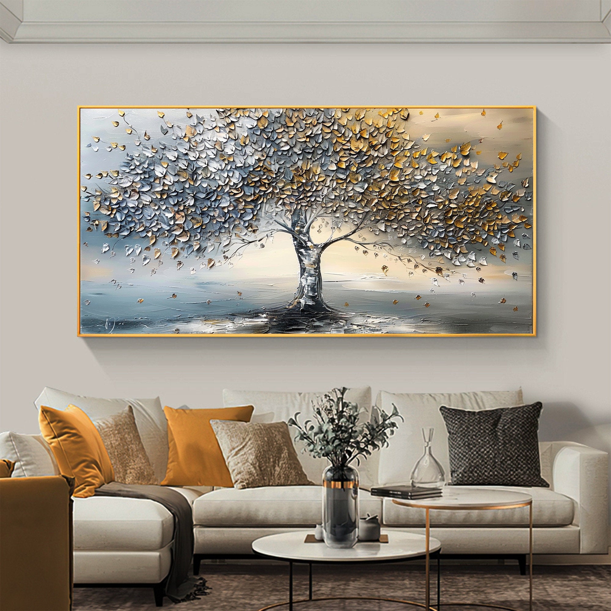 Large Colorful Tree Abstract Wall Art for Home Decor #FT 011