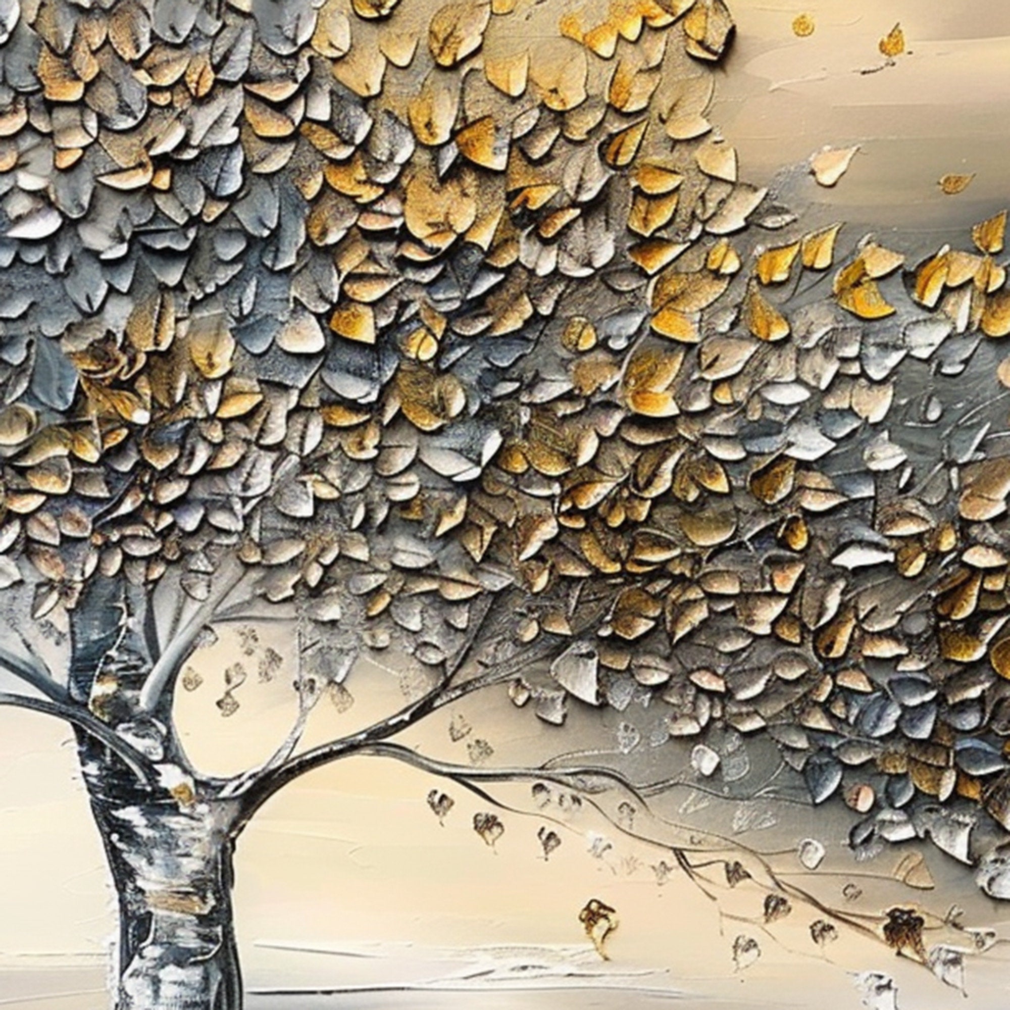 Large Colorful Tree Abstract Wall Art for Home Decor #FT 011