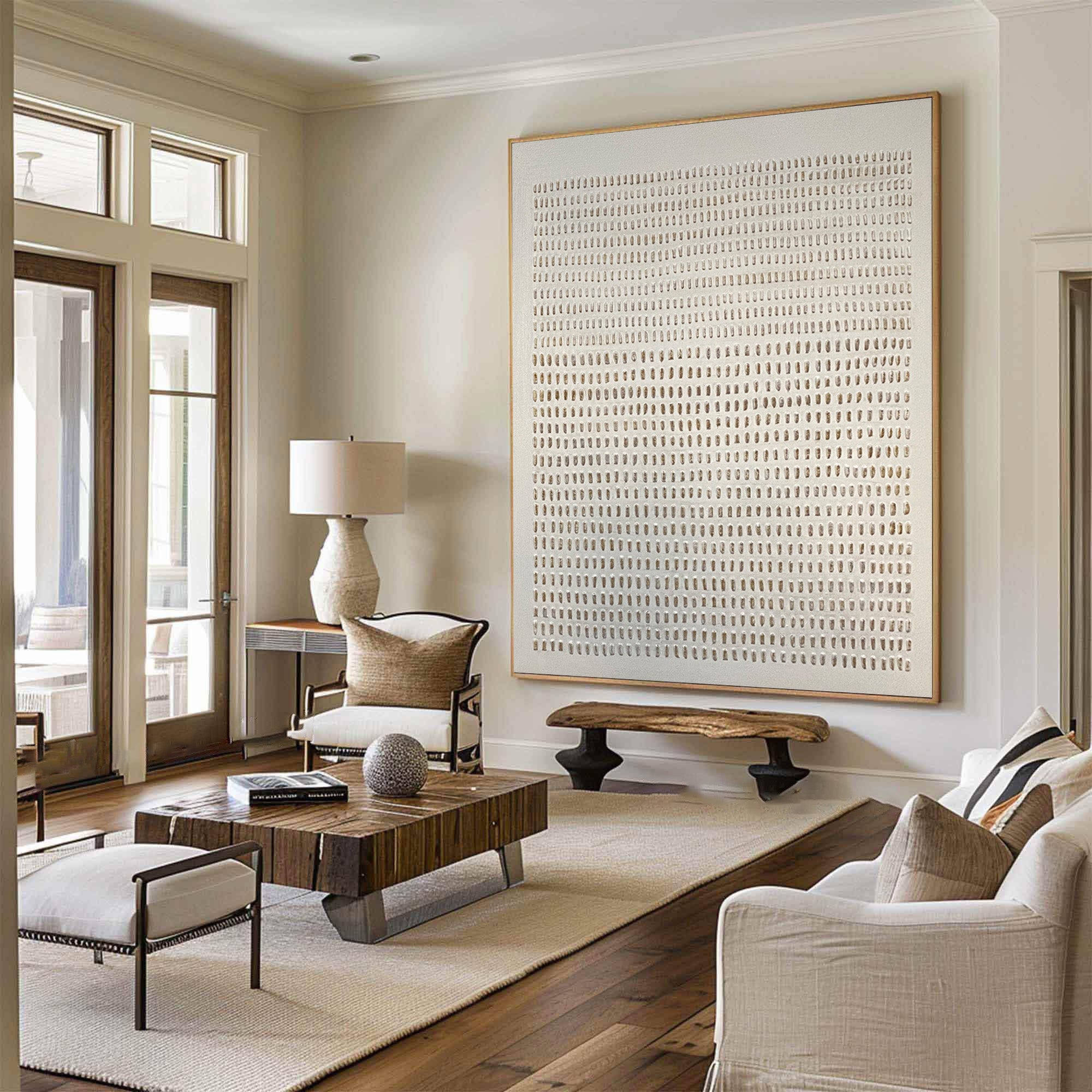 Minimalist Wabi-Sabi Wall Art | Beige and Gold #BBA 053