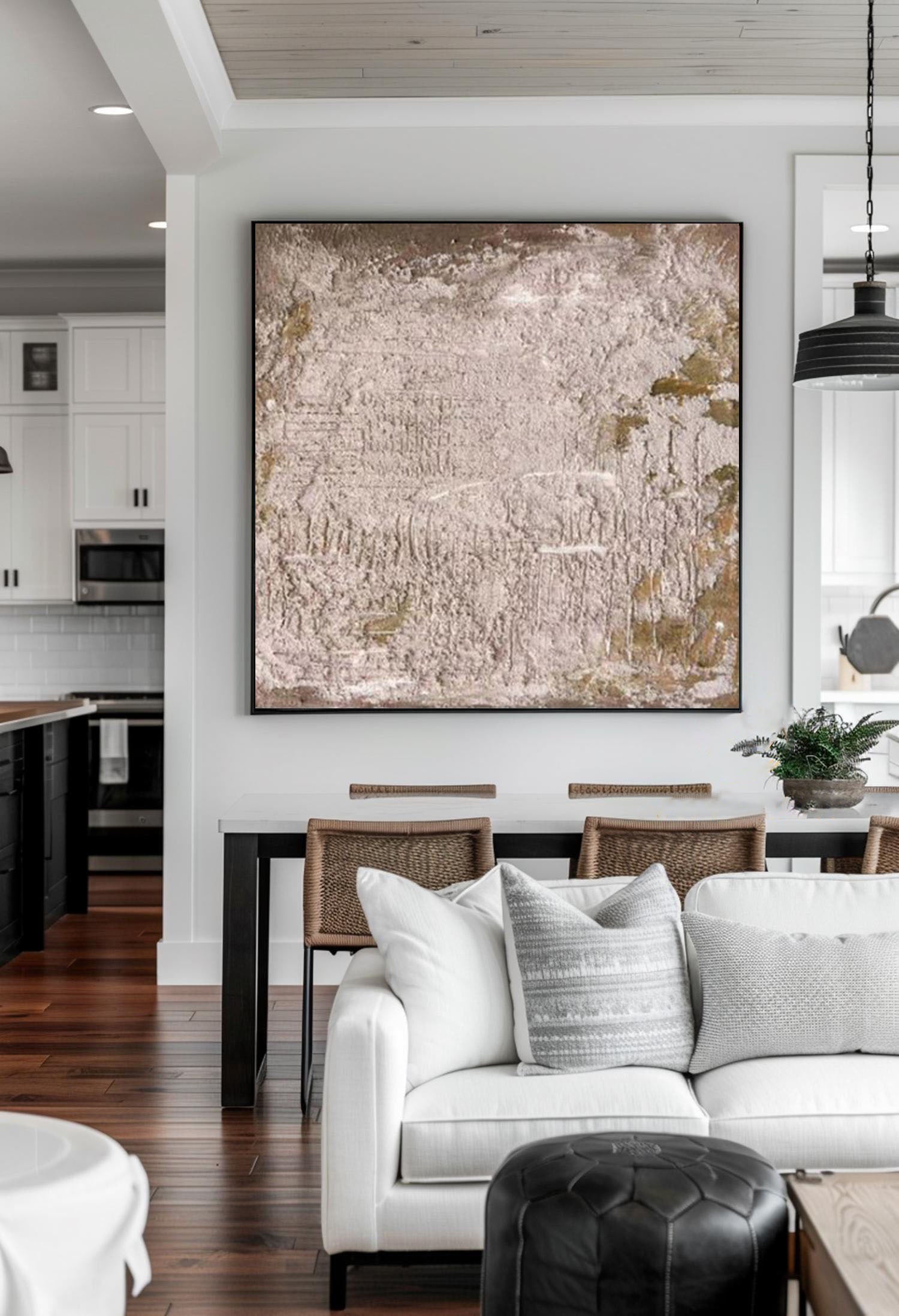 Contemporary Abstract Painting, Tactile Plaster Wall Art #BGA 156