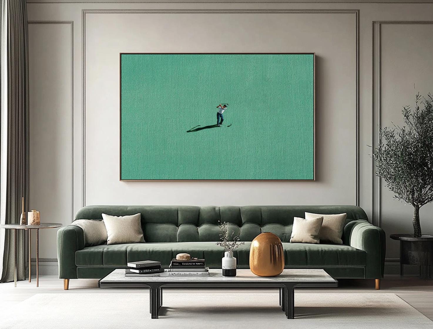 Minimalist Art of a Diver Entering Tranquil Waters #BGA 285