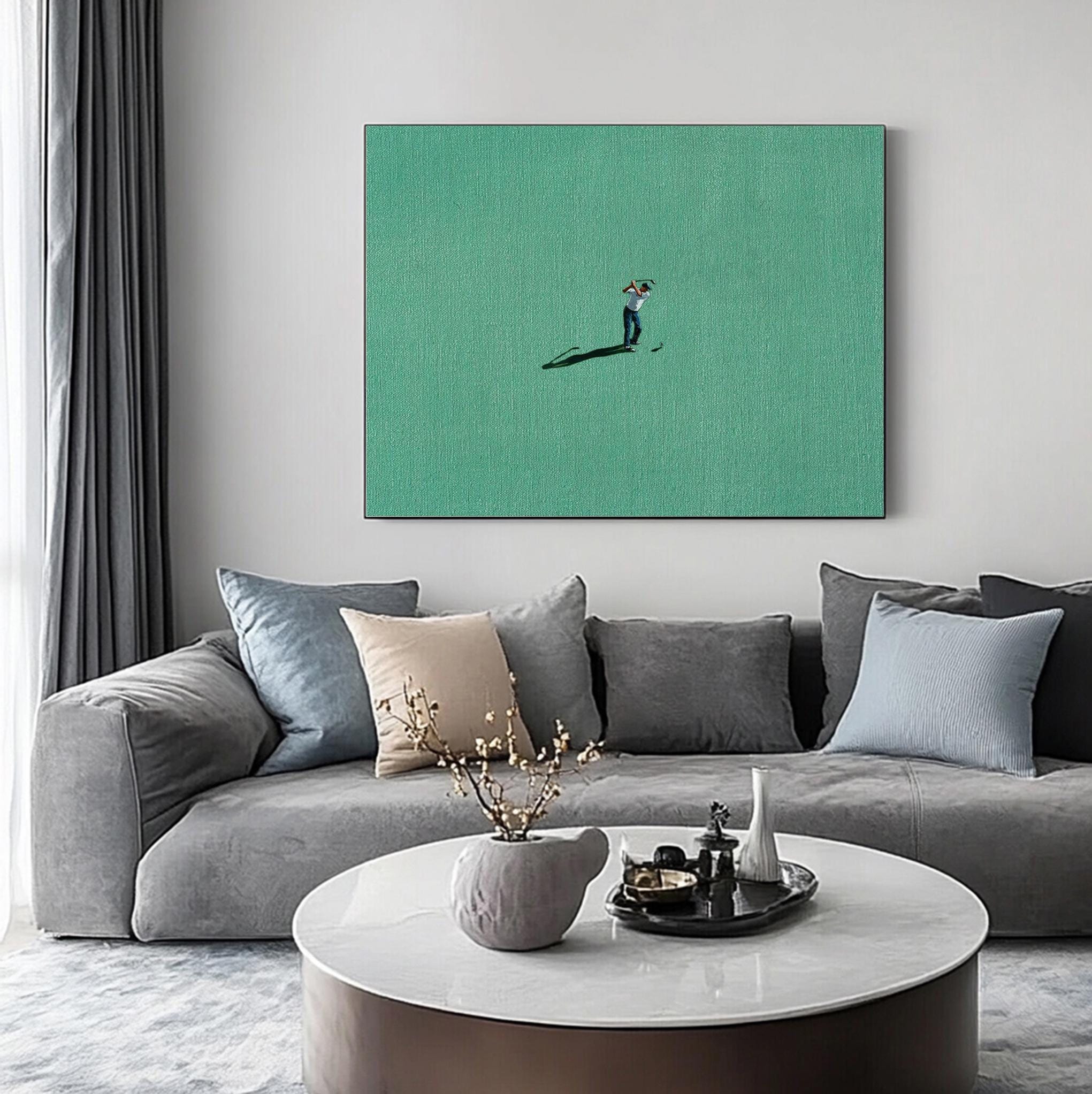 Minimalist Art of a Diver Entering Tranquil Waters #BGA 285