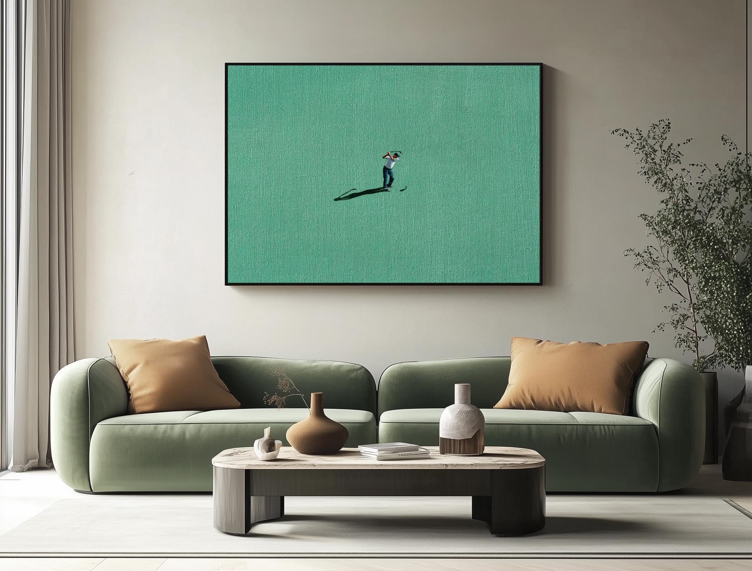 Minimalist Art of a Diver Entering Tranquil Waters #BGA 285