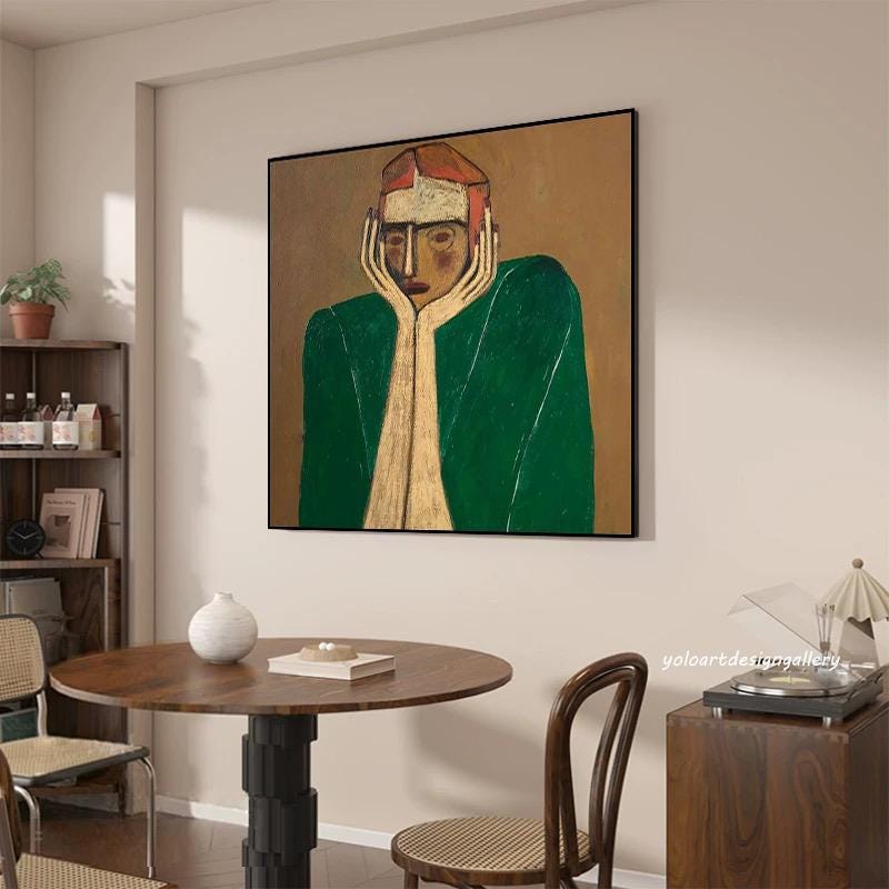 Large Modern Canvas Oil Portrait | ArtvistaGallery #WGA 042