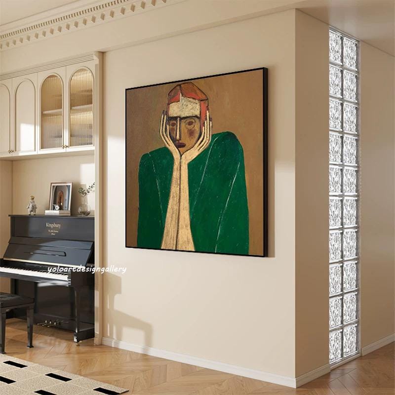 Large Modern Canvas Oil Portrait | ArtvistaGallery #WGA 042