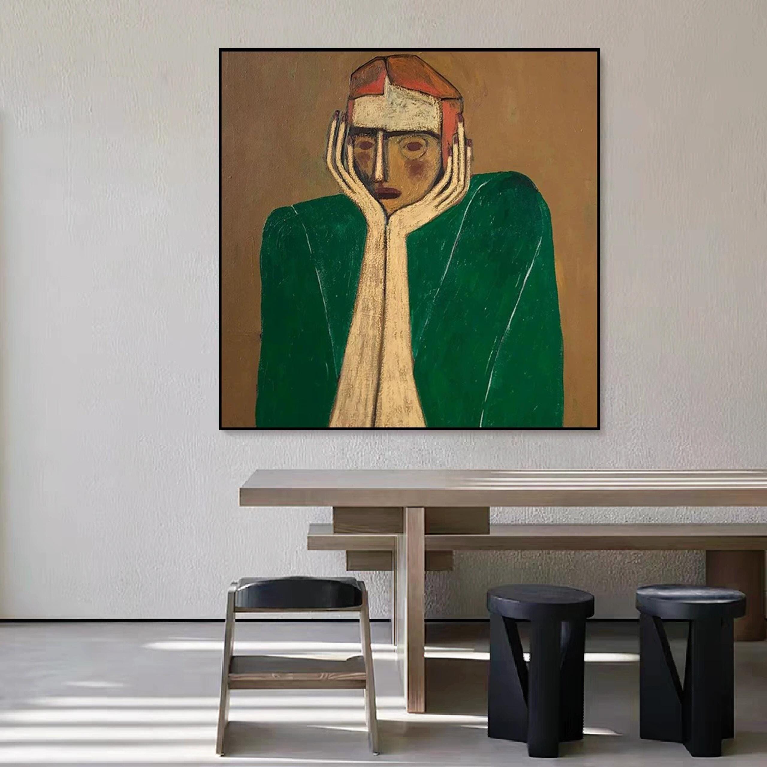 Large Modern Canvas Oil Portrait | ArtvistaGallery #WGA 042