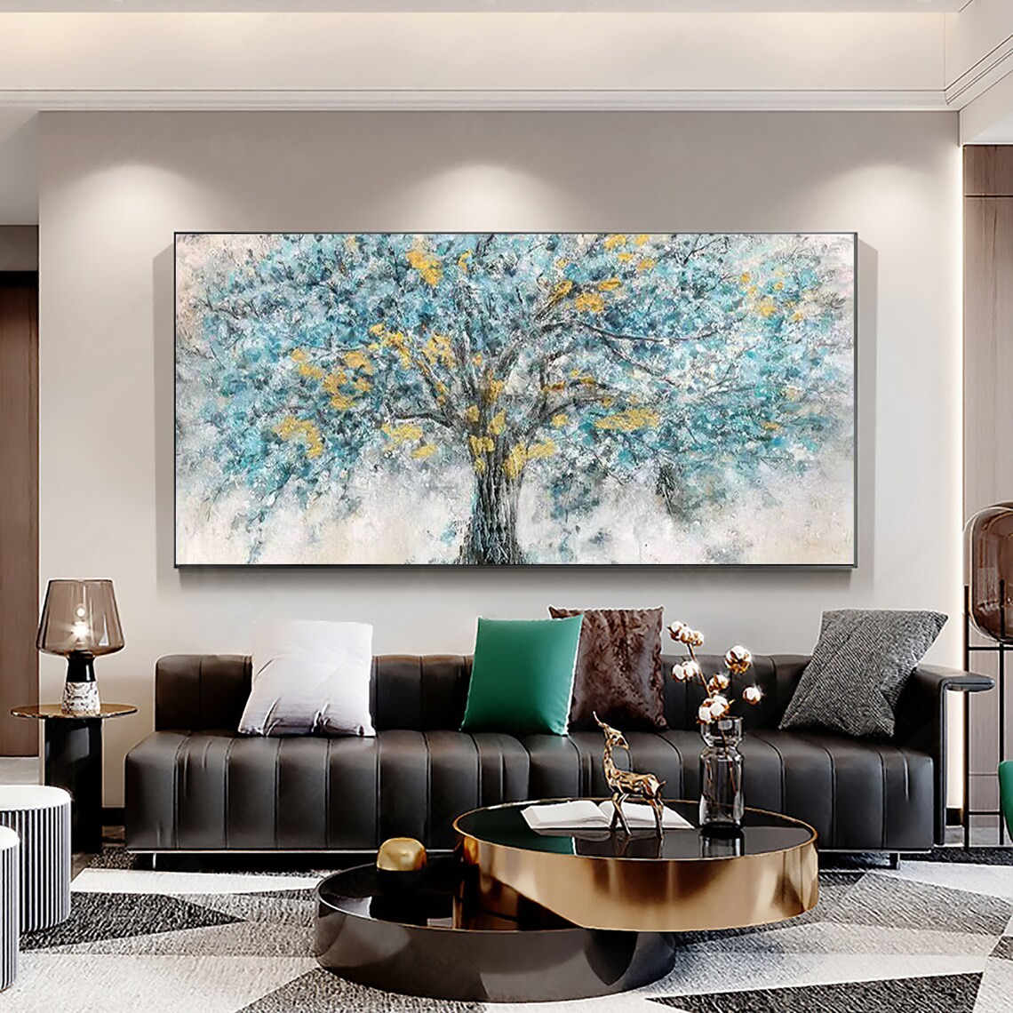 Tree of Life Wall Art in Blue and Yellow #BGA 029