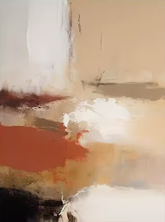 Warm Canvas: Set of 2 Abstract Art, Earthy Palette Design #BGA 130