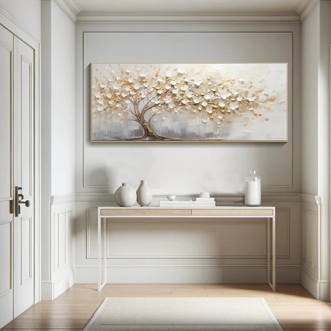 Tree of Life Wall Art with Gold and White Accents #BGA 014