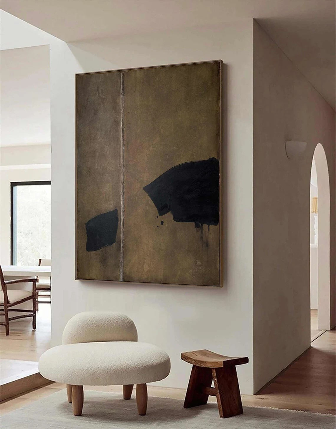 Contemporary Brown and Black Wall Art #WSA 007
