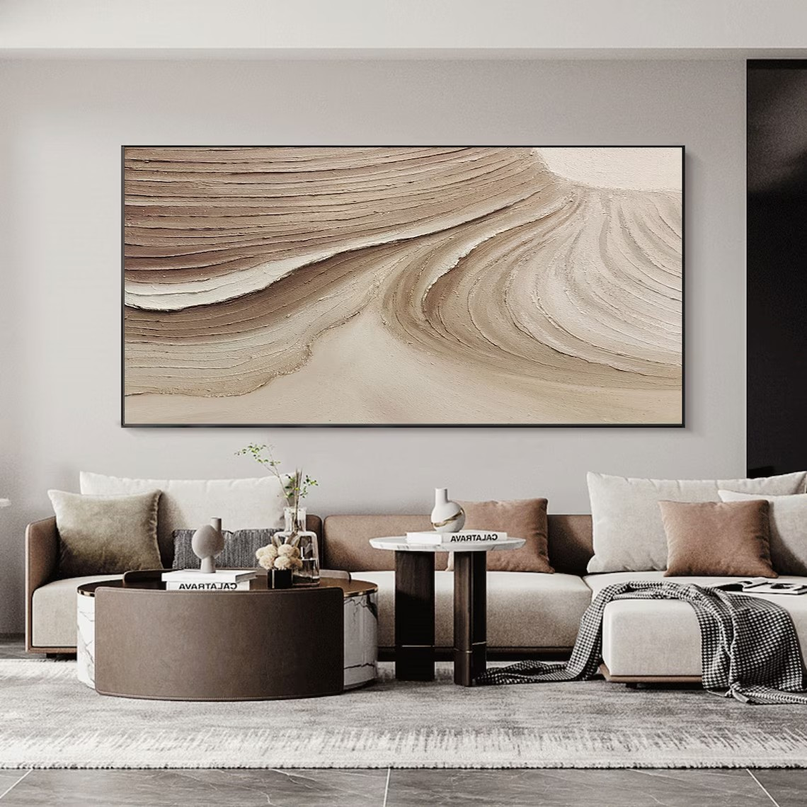 Beige Relief Art, Modern Textured Canvas, Minimalist Design #BGA 101