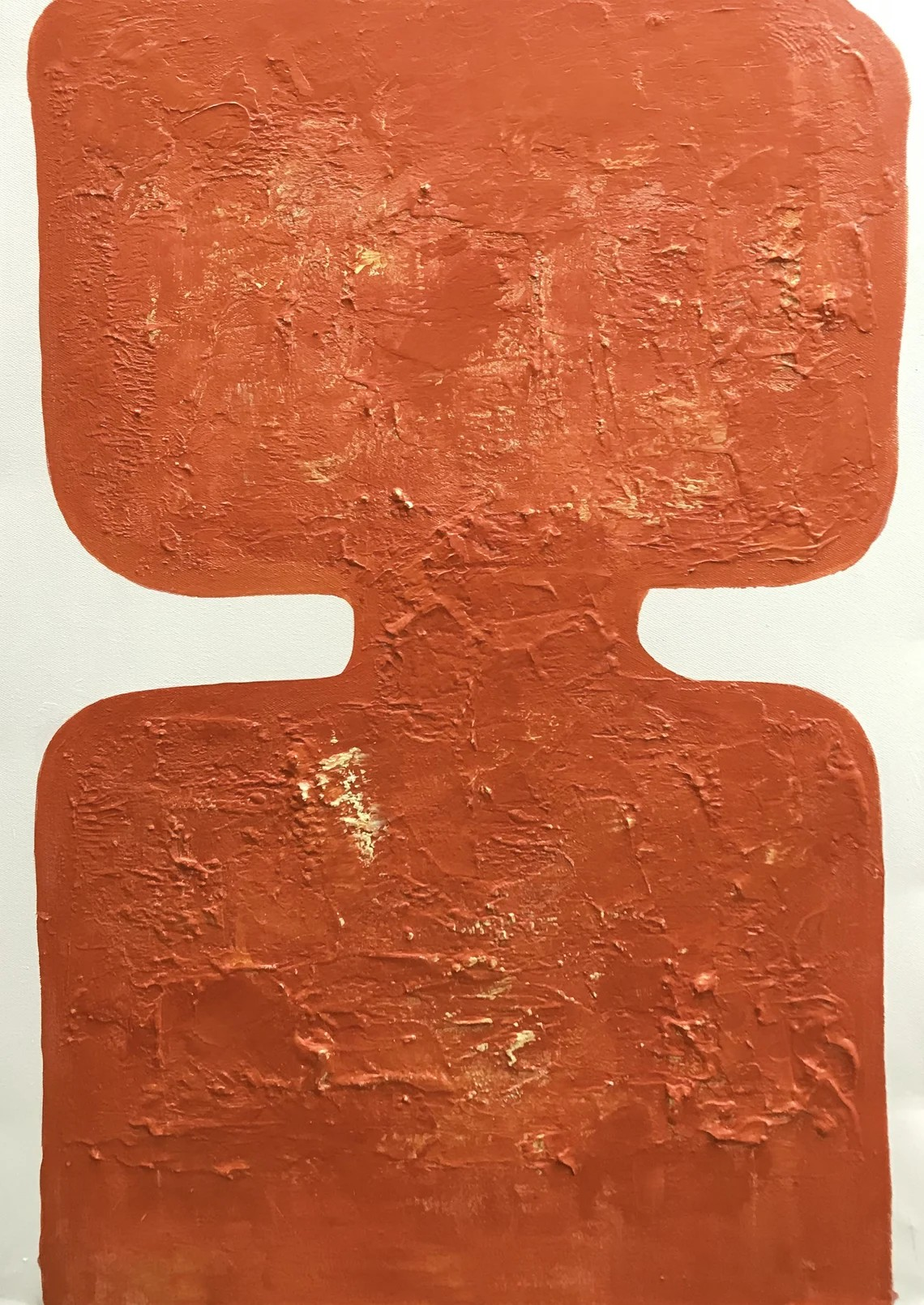 Warm Orange Painting, Architectural Abstract Wall Art #BGA 120