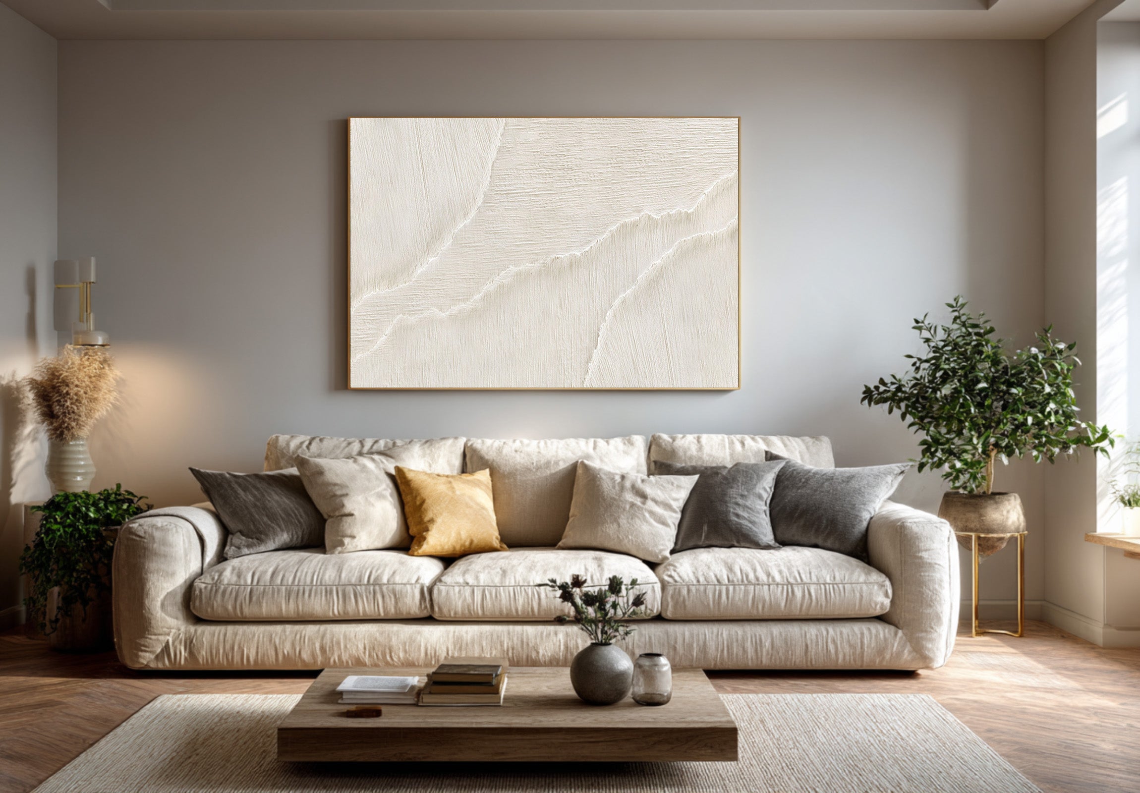 Modern Sand Dune Impasto Art | Aesthetic Home Decor #WG 067