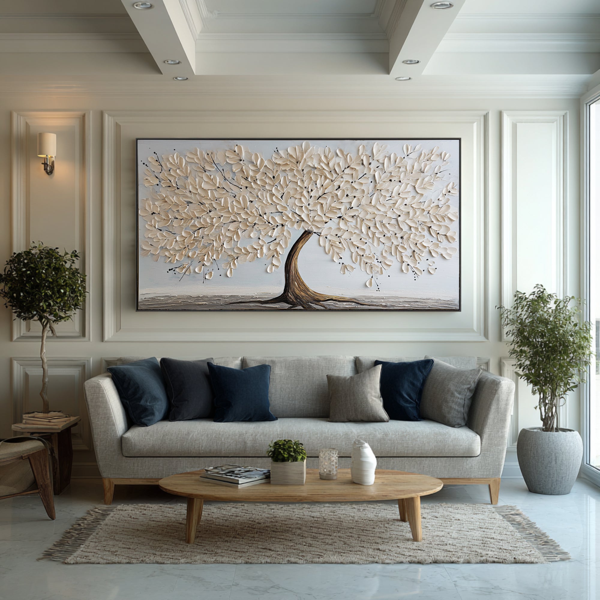 Large Abstract Tree Wall Art for Elegant Interiors #WG 061