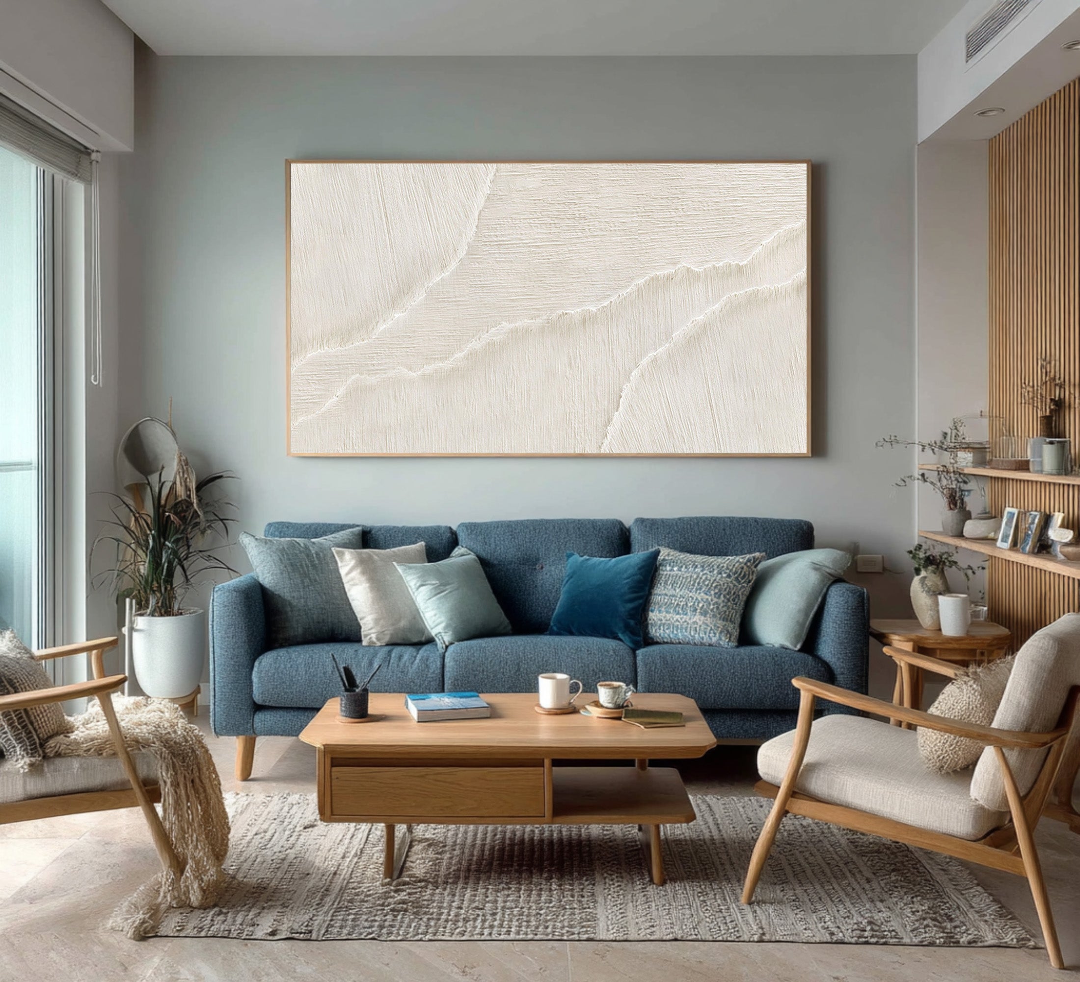 Modern Sand Dune Impasto Art | Aesthetic Home Decor #WG 067