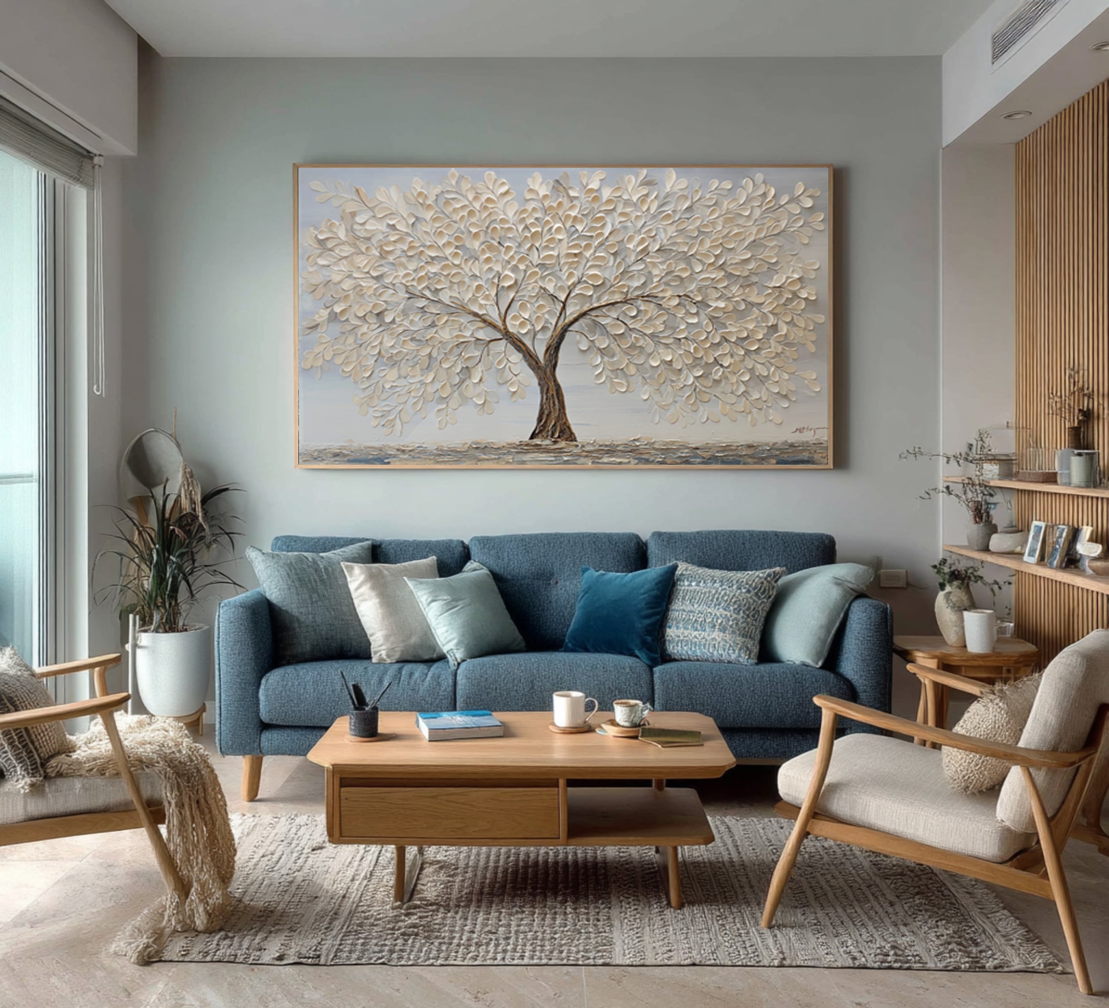 Hand-Painted 3D Tree Art | Luxury Home Decor #WG 065