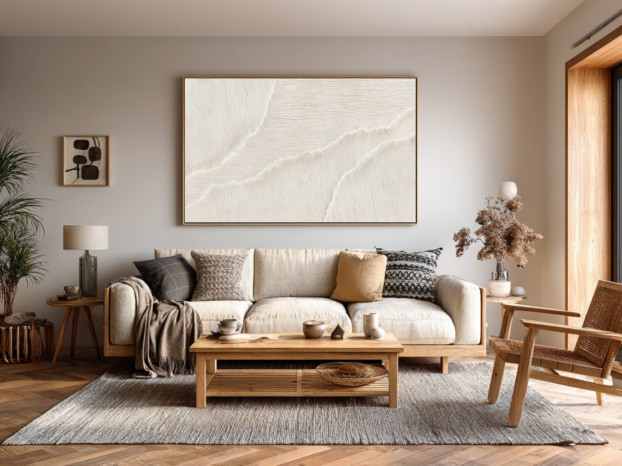Modern Sand Dune Impasto Art | Aesthetic Home Decor #WG 067