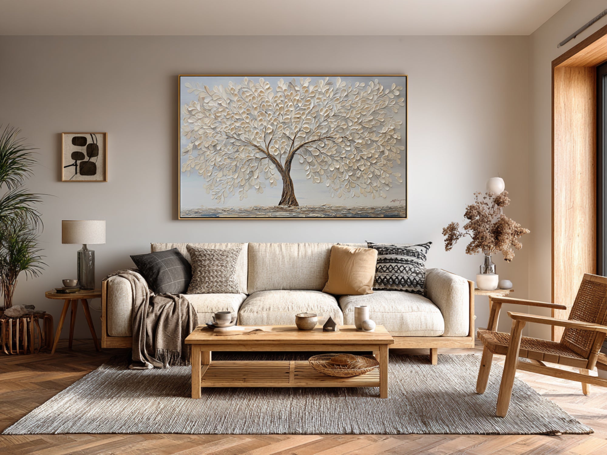 Hand-Painted 3D Tree Art | Luxury Home Decor #WG 065