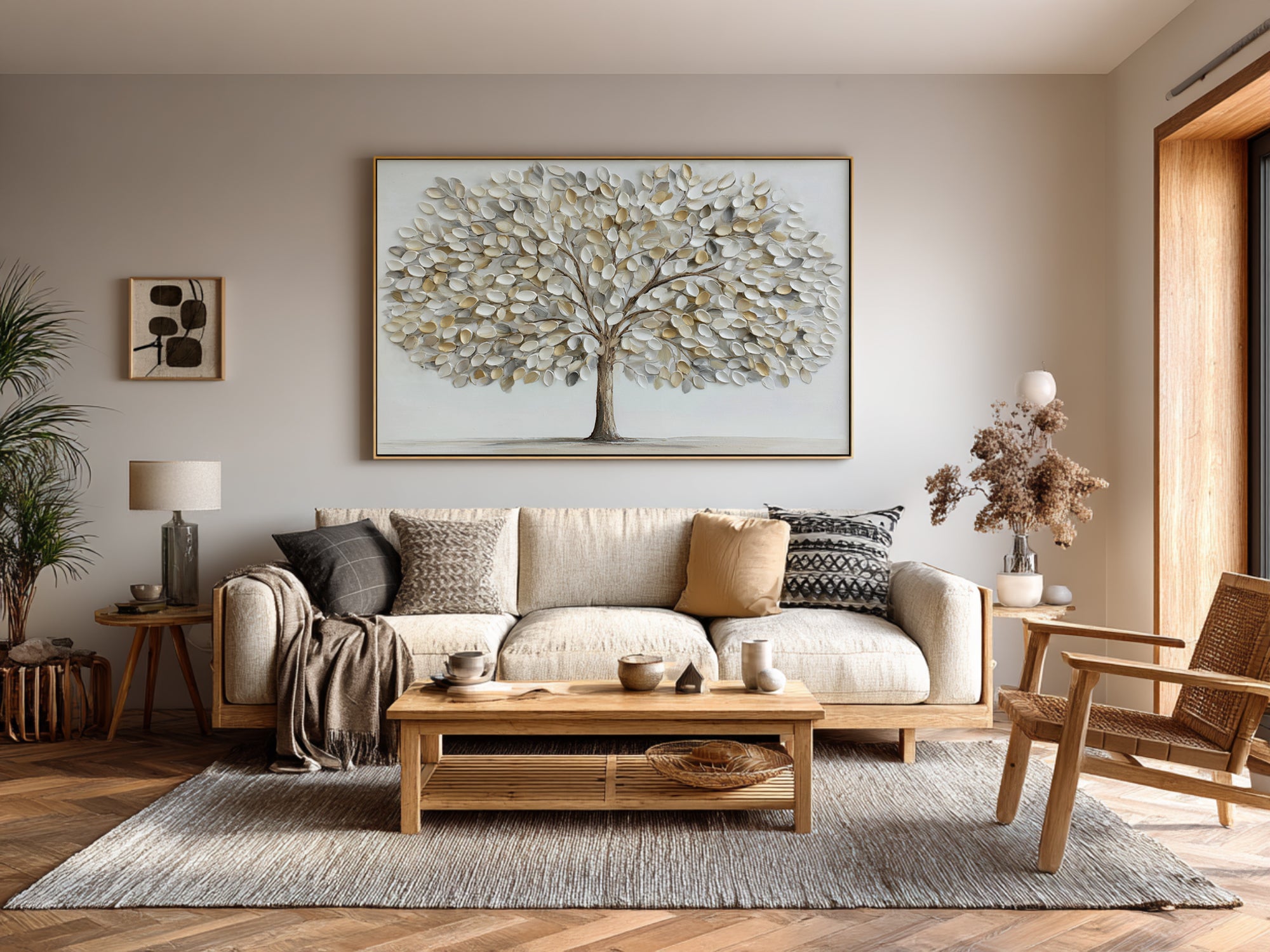 Modern Abstract Tree Painting for Minimalist Decor #WG 062